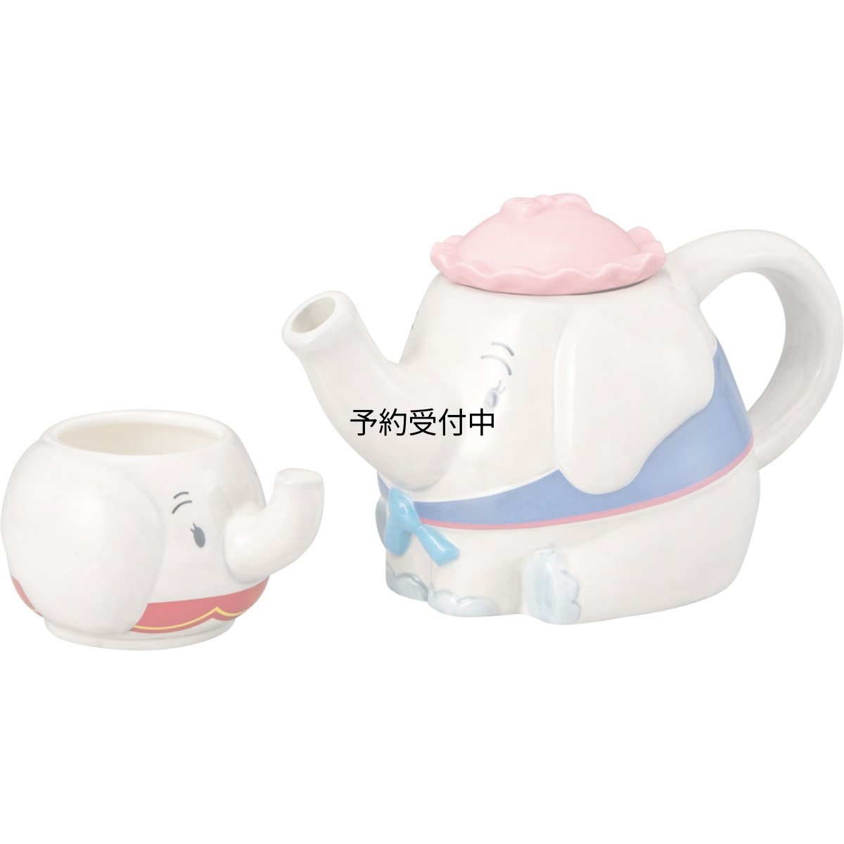 画像1: ディズニー 「 ダンボ 」 親子象 ティーポット ＆ ティーカップ 食器セット ポット：２０×１１ｃｍ 約５００ｍｌ カップ：８×６ｃｍ 約１５０ｍｌ 雑貨 食器 グッズ 誕生日プレゼント グレー ＳＡＮ４５２６ (1)