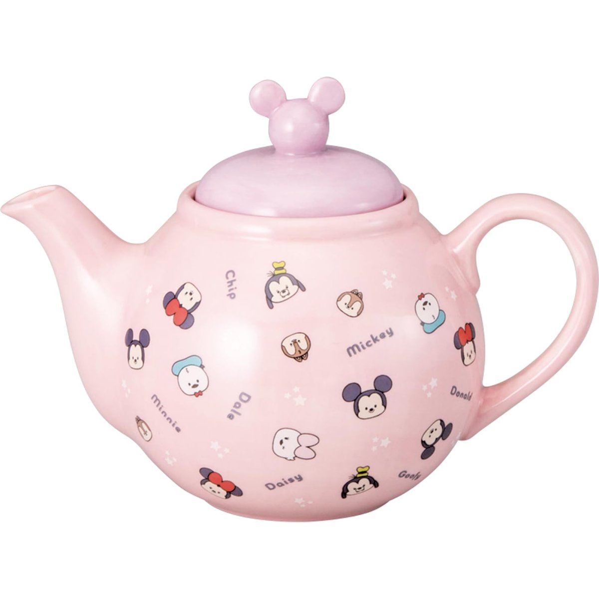 画像1: ディズニー ミッキーマウス Ｙｕｌｕｌｕｎ ゆるるん ティーポット 約径１８×１４ｃｍ ５００ｍｌ 食器 雑貨 ミッキー グッズ 誕生日プレゼント ピンク ＳＡＮ４５３１ (1)