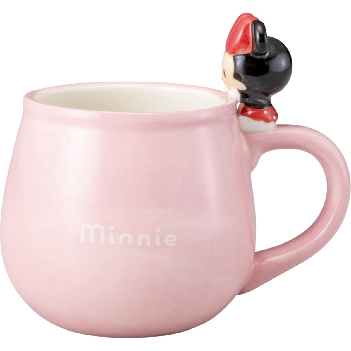 画像1: ディズニー ミニーマウス ｙｕｌｕｌｕｎ ゆるるん フィギュア付 マグカップ 大きい 約３４０ｍｌ 約９×１０ｃｍ 食器 雑貨 ミニー グッズ 誕生日プレゼント ピンク ｓａｎ４５３２?２ (1)