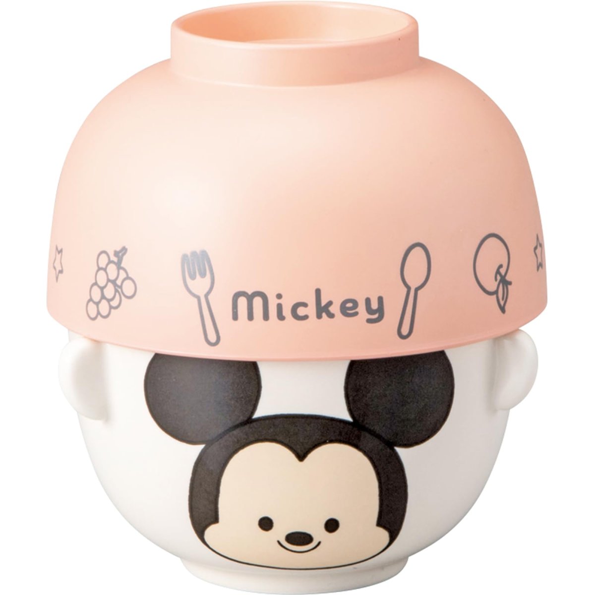画像1: ディズニー ミッキーマウス Ｙｕｌｕｌｕｎ ゆるるん 汁椀 茶碗 食器セット 約径１０×６ｃｍ お茶わん 食器 雑貨 ミッキー グッズ 誕生日プレゼント ピンク 日本製 ＳＡＮ４５４０?１ (1)