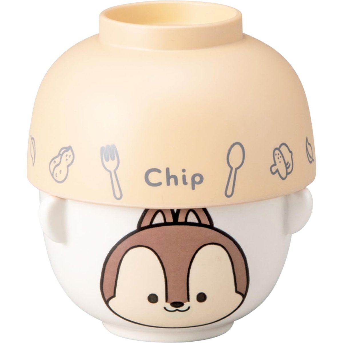 画像1: ディズニー 「 チップとデール 」 Ｙｕｌｕｌｕｎ ゆるるん 汁椀 茶碗 食器セット 約径１０×６ｃｍ お茶わん 食器 雑貨 チップ グッズ 誕生日プレゼント 茶色 日本製 ＳＡＮ４５４０?４ (1)