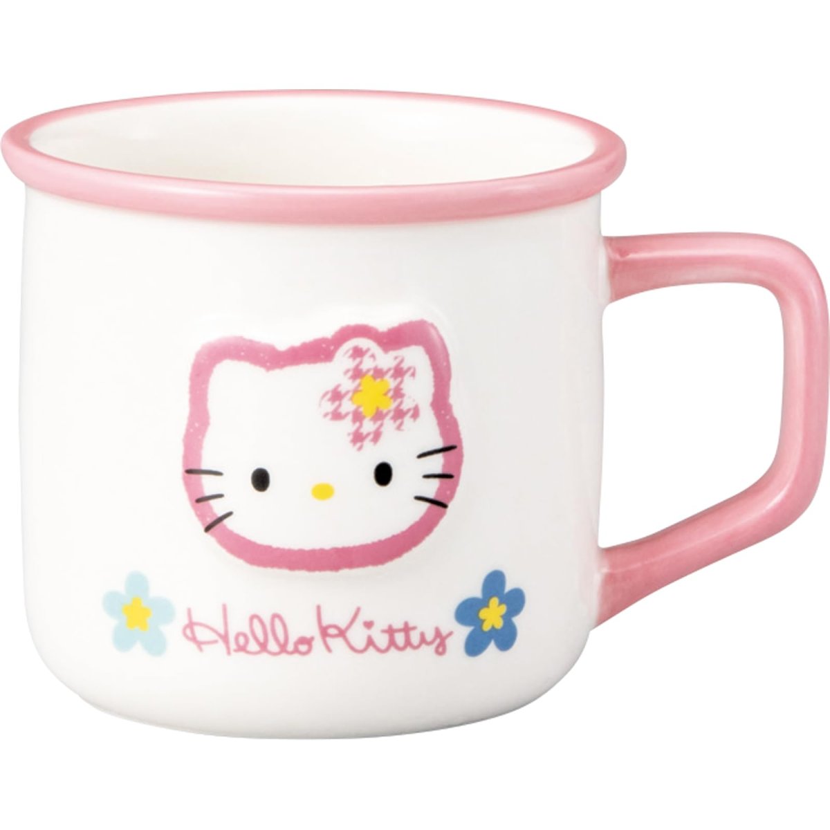 画像1: サンリオ （ｓａｎｒｉｏ） 「 カオハナ ハローキティ 」 レトロ ホーロー風 マグカップ 約３００ｍｌ 約１２×８ｃｍ 立体 キャラクターズ 食器 キティ グッズ 雑貨 白 ｓａｎ４５４８?１ (1)