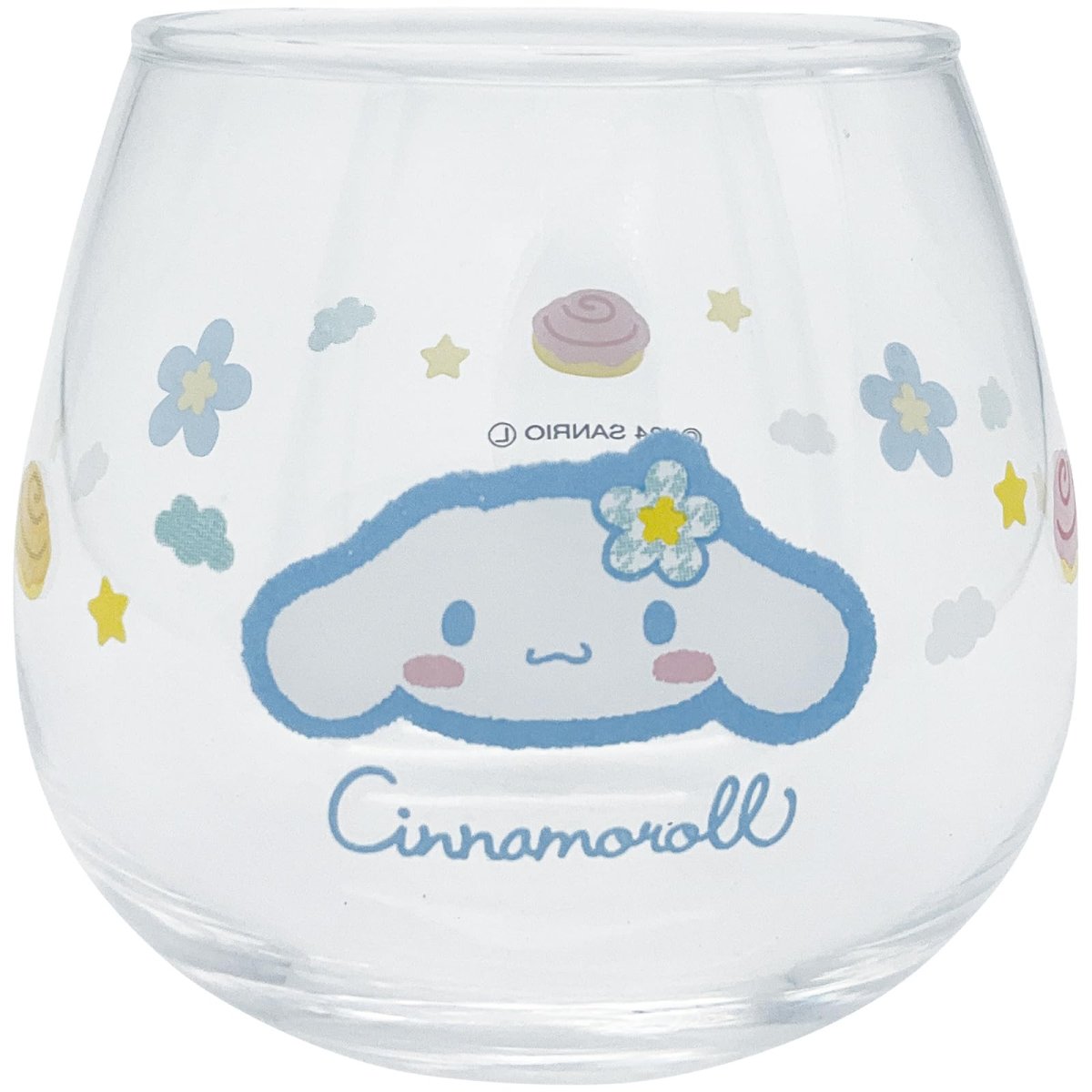 画像1: サンリオ （ｓａｎｒｉｏ） 「 カオハナ シナモロール 」 レトロ ゆらゆらタンブラー グラス 約２９０ｍｌ 約９×８ｃｍ キャラクターズ 食器 グッズ 雑貨 クリア 日本製 ｓａｎ４５４９?２ (1)