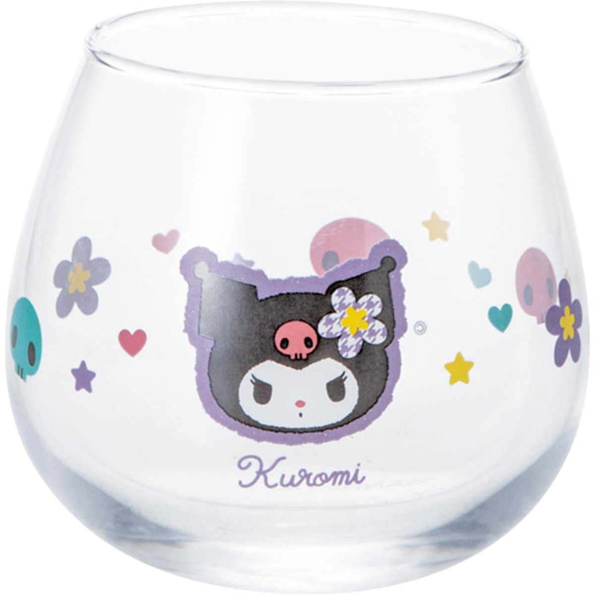 画像1: サンリオ （ｓａｎｒｉｏ） 「 カオハナ クロミ 」 レトロ ゆらゆらタンブラー グラス 約２９０ｍｌ 約９×８ｃｍ キャラクターズ 食器 グッズ 雑貨 クリア 日本製 ｓａｎ４５４９?４ (1)