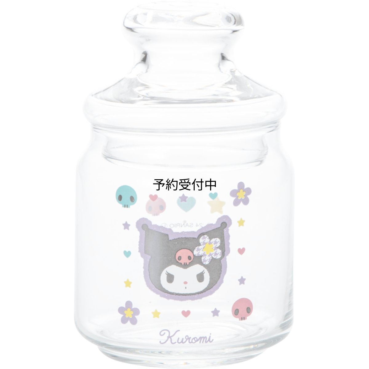 画像1: サンリオ （ＳＡＮＲＩＯ） 「 カオハナ クロミ 」 レトロ キャンディポット 硝子キャニスター 保存容器 約５００ｍｌ 約９×１５ｃｍ キャラクターズ 食器 お菓子入れ グッズ 雑貨 クリア 日本製 ＳＡＮ４５５０?４ (1)