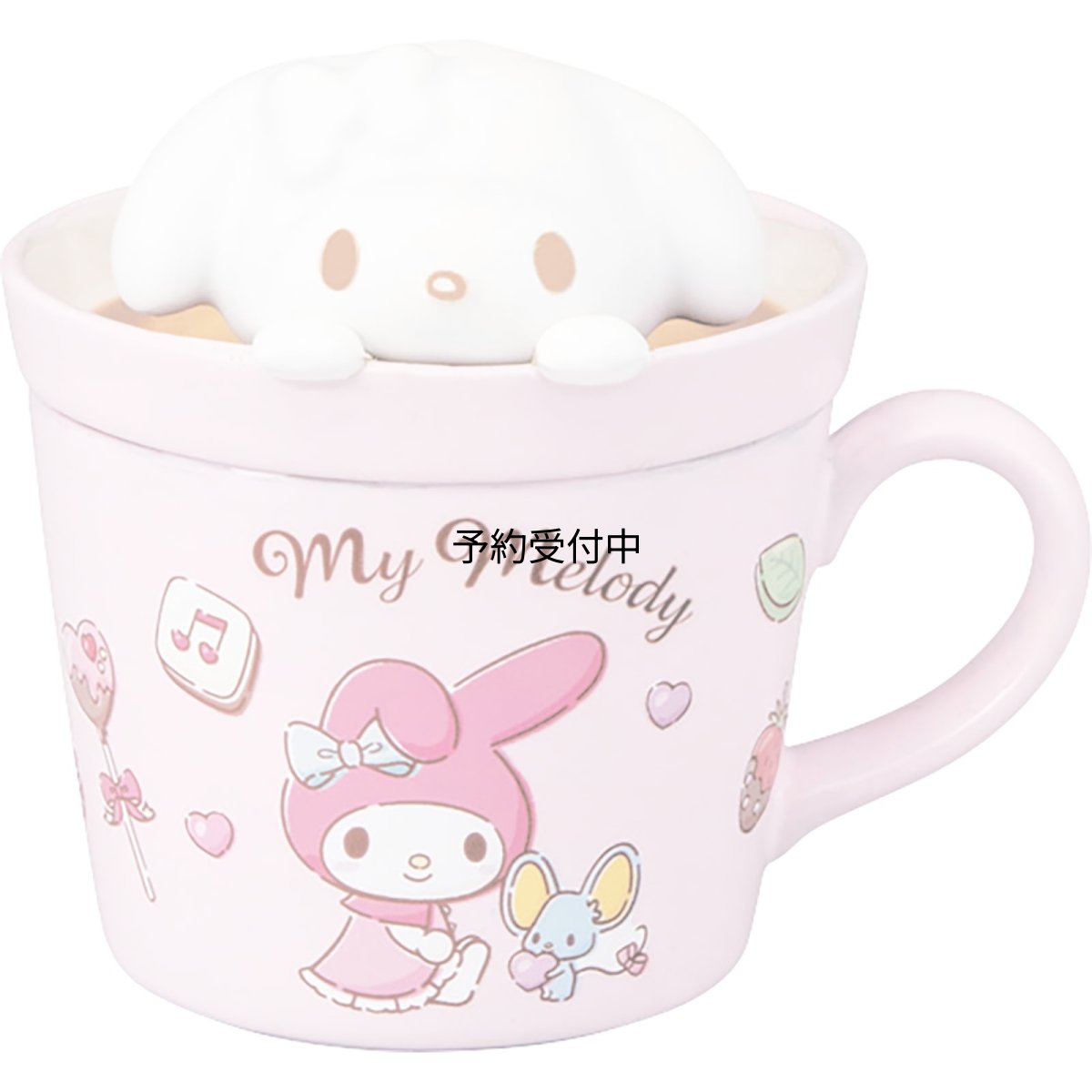 画像1: サンリオ （ｓａｎｒｉｏ） 「 ラテアート マイメロディ 」 立体 蓋付き マグカップ 約２３０ｍｌ 約１２×１３ｃｍ キャラクターズ 食器 マイメロ グッズ 雑貨 ピンク ｓａｎ４５５１?３ (1)