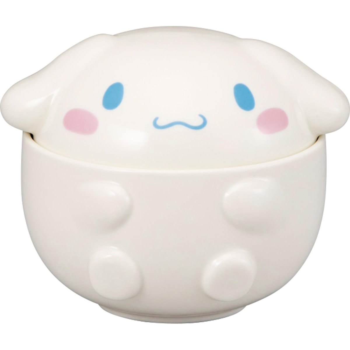 画像1: サンリオ （ｓａｎｒｉｏ） 「 まぁるい シナモロール 」 立体 蓋付き どんぶり 丼 食器 約４００ｍｌ 約１３×１３ｃｍ キャラクターズ 食器 グッズ 雑貨 白 ｓａｎ４５５６?２ (1)