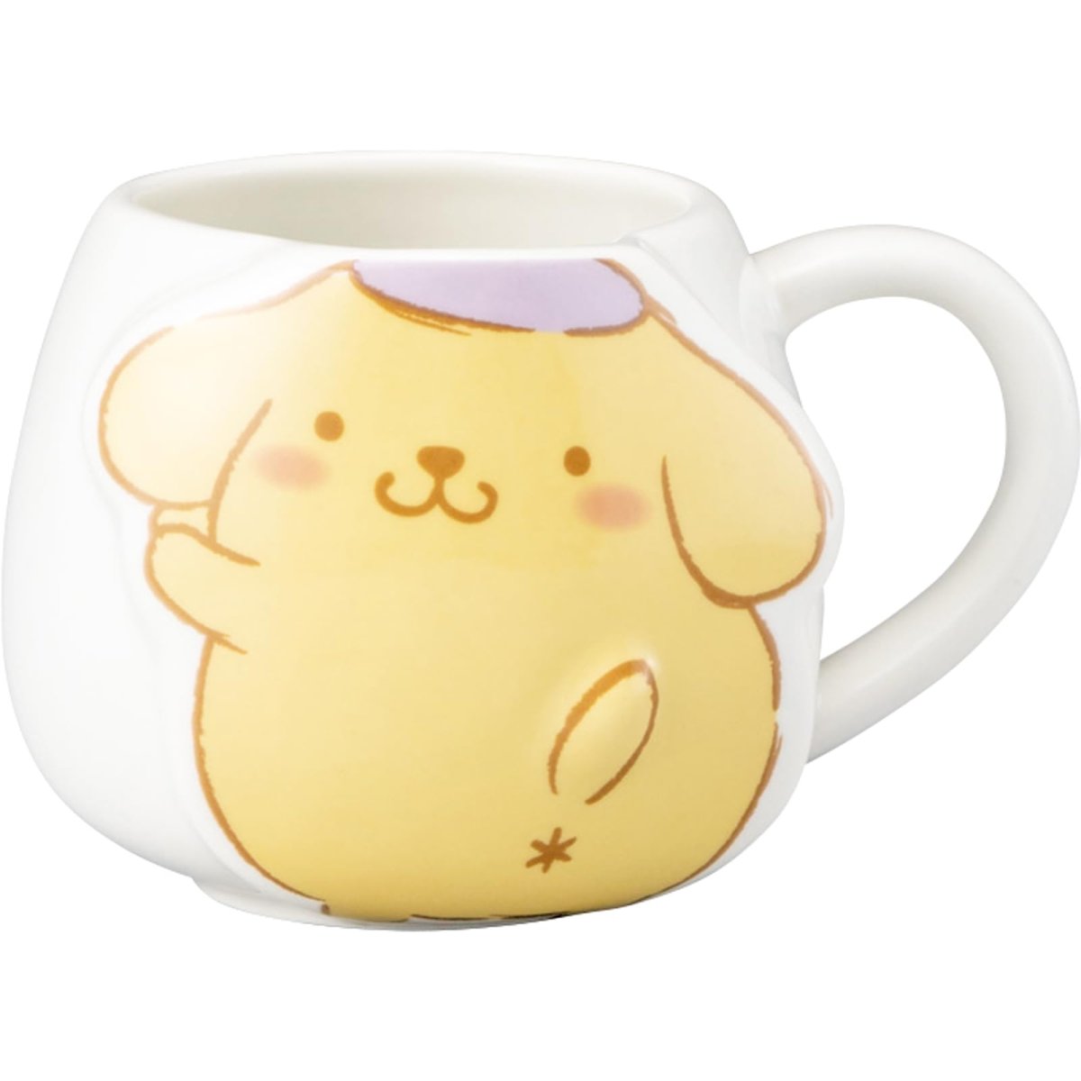 画像1: サンリオ （ｓａｎｒｉｏ） 「 しっぽ ポムポムプリン 」 コロンと丸い フェイス マグカップ 約４００ｍｌ 約１３×９ｃｍ キャラクターズ 食器 グッズ 雑貨 ｓａｎ４５６１?４ (1)