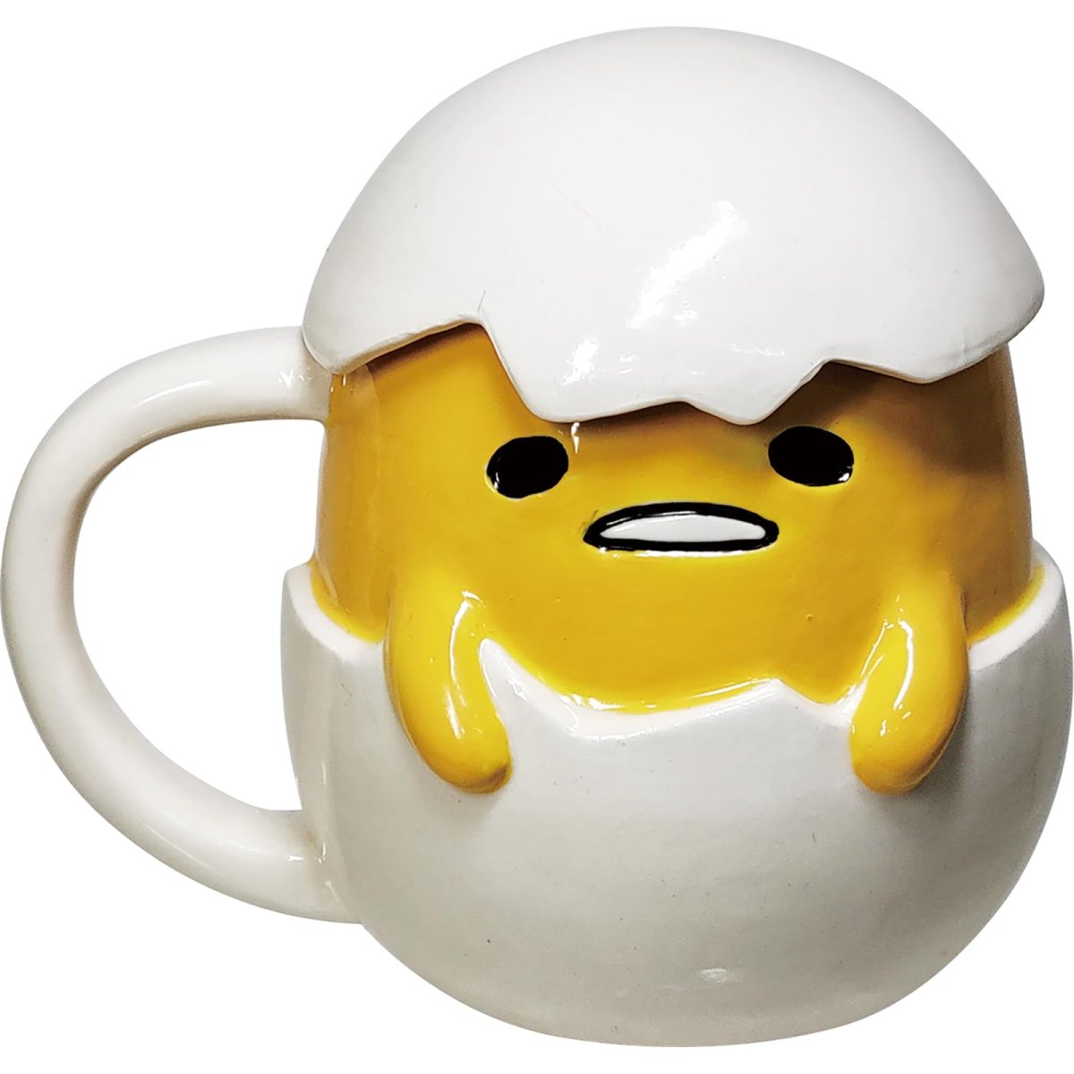 画像1: サンリオ （ｓａｎｒｉｏ） 「 ぐでたま 」 立体 ｔａｍａｇｏ 蓋付き マグカップ 約４００ｍｌ 約１２×１３ｃｍ 食器 グッズ 雑貨 ふた付き マグ 誕生日プレゼント ｓａｎ４５６２ (1)