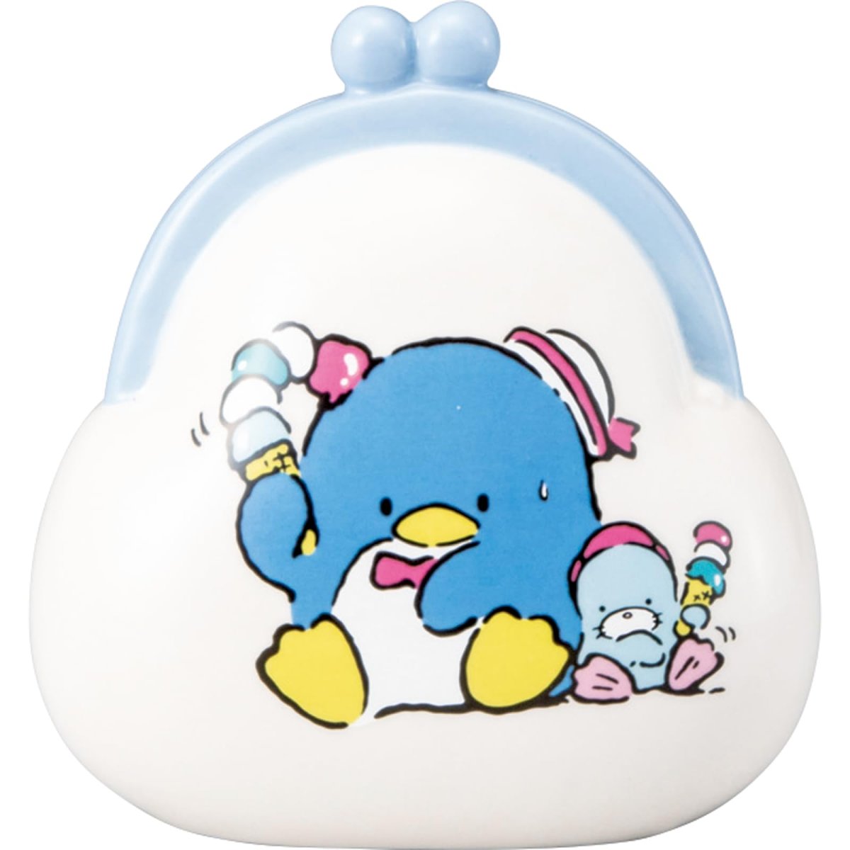 画像1: サンリオ （ｓａｎｒｉｏ） 「 タキシードサム 」 貯金箱 がまぐち お財布型 約１１×６ｃｍ キャラクターズ 文具 タキシードサム グッズ 雑貨 白 ｓａｎ４５６３?３ (1)