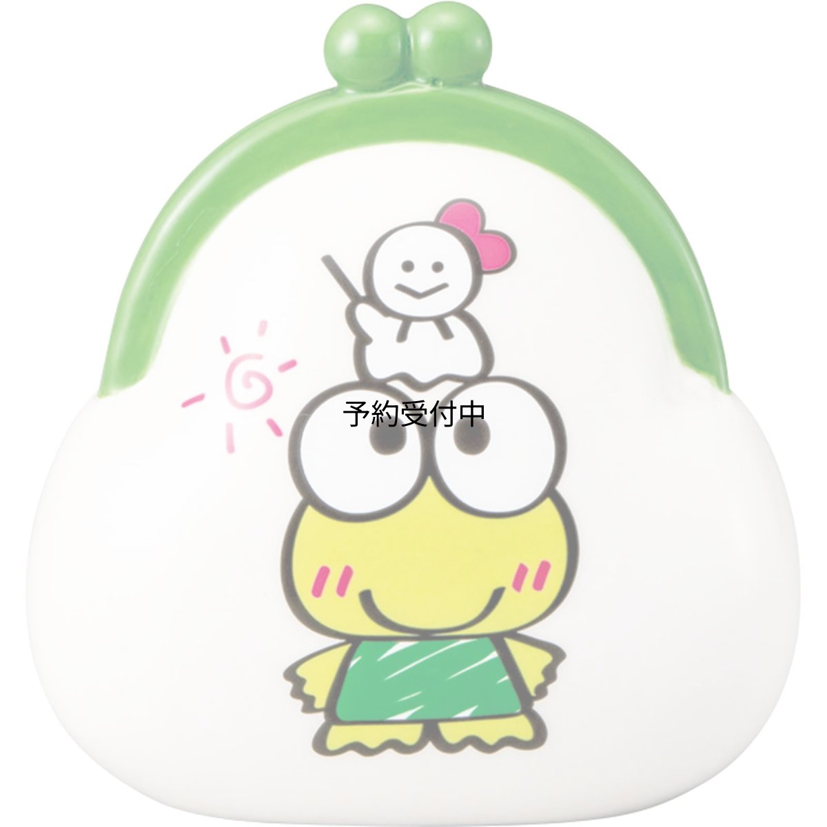 画像1: サンリオ （ｓａｎｒｉｏ） 「 けろけろけろっぴ 」 貯金箱 がまぐち お財布型 約１１×６ｃｍ キャラクターズ 文具 けろっぴ グッズ 雑貨 白 ｓａｎ４５６３?４ (1)