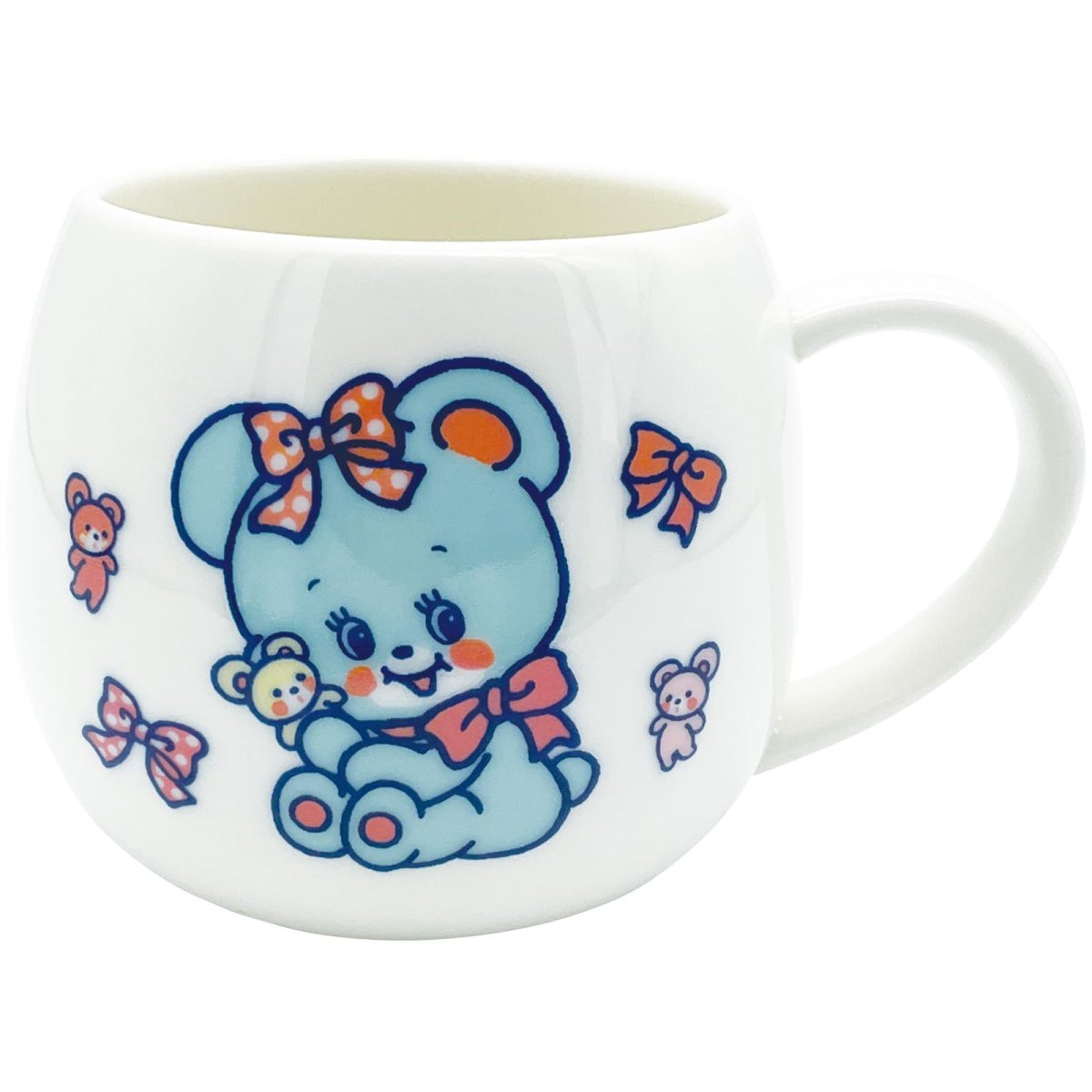 画像1: サンアート 「 ｓｗｉｍｍｅｒ 」 ハグリー まんまる マグカップ 約１２×８ｃｍ 約３２０ｍｌ マグ 食器 雑貨 スイマー グッズ 誕生日プレゼント 白 日本製 ｓａｎ４５８５?１ (1)