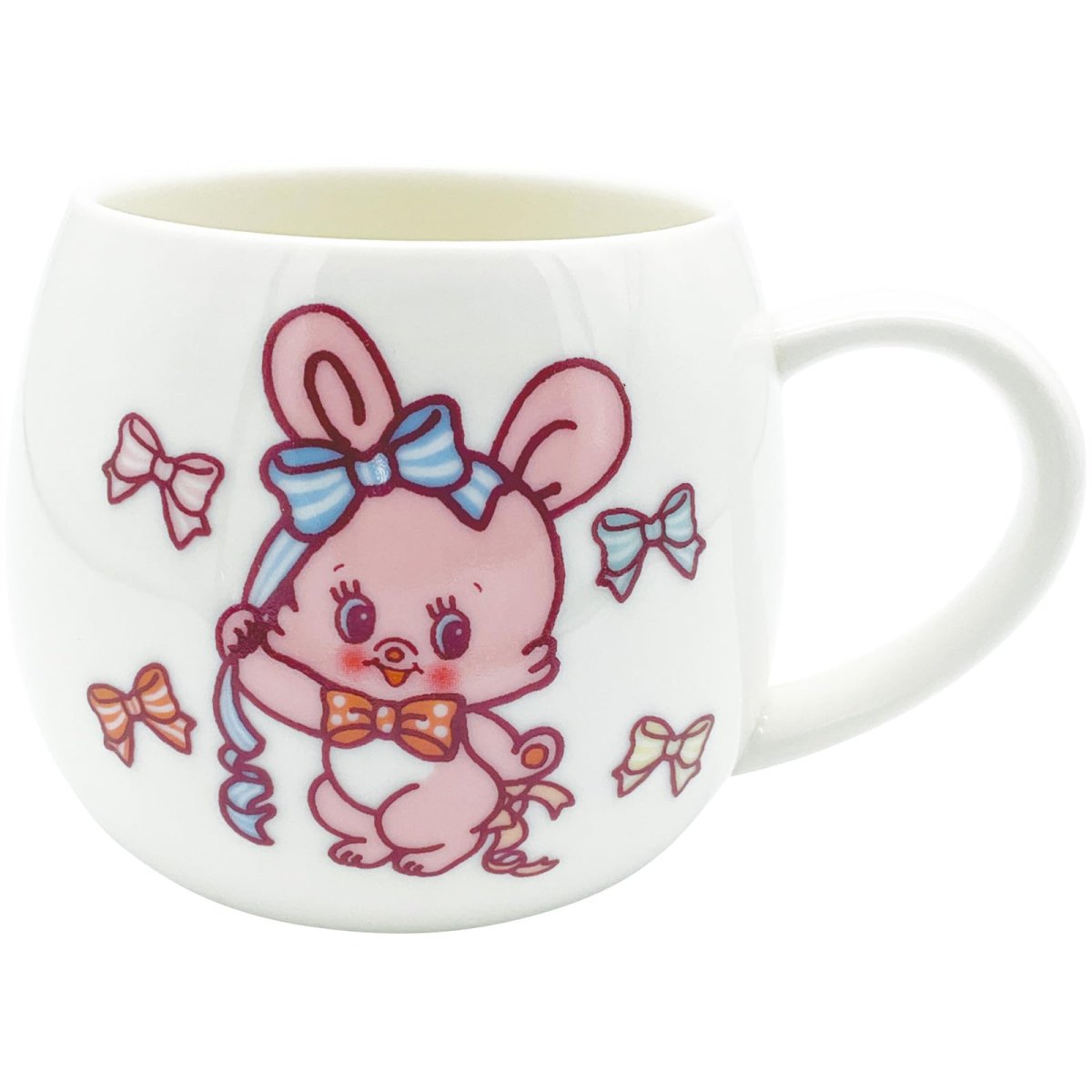 画像1: サンアート 「 ｓｗｉｍｍｅｒ 」 リバニー まんまる マグカップ 約１２×８ｃｍ 約３２０ｍｌ マグ 食器 雑貨 スイマー グッズ 誕生日プレゼント 白 日本製 ｓａｎ４５８５?２ (1)