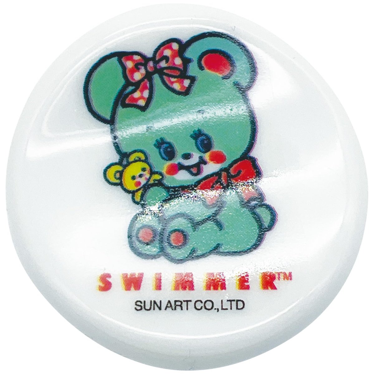 画像1: サンアート 「 ｓｗｉｍｍｅｒ 」 ハグリー 丸型 箸置き 約径５×２ｃｍ はしおき 食器 雑貨 スイマー グッズ 誕生日プレゼント 白 日本製 ｓａｎ４５８６?１ (1)