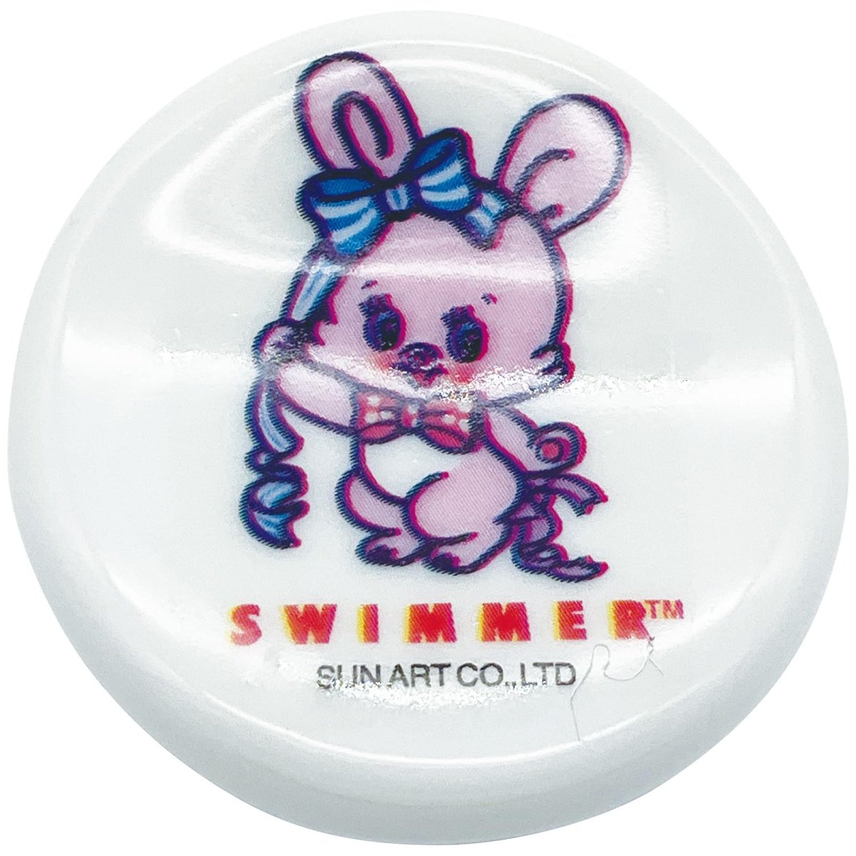 画像1: サンアート 「 ｓｗｉｍｍｅｒ 」 リバニー 丸型 箸置き 約径５×２ｃｍ はしおき 食器 雑貨 スイマー グッズ 誕生日プレゼント 白 日本製 ｓａｎ４５８６?２ (1)