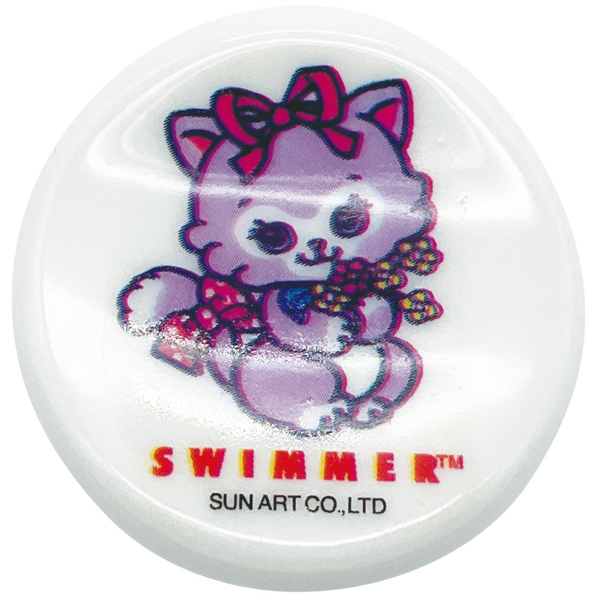 画像1: サンアート 「 ｓｗｉｍｍｅｒ 」 キャミー 丸型 箸置き 約径５×２ｃｍ はしおき 食器 雑貨 スイマー グッズ 誕生日プレゼント 白 日本製 ｓａｎ４５８６?３ (1)
