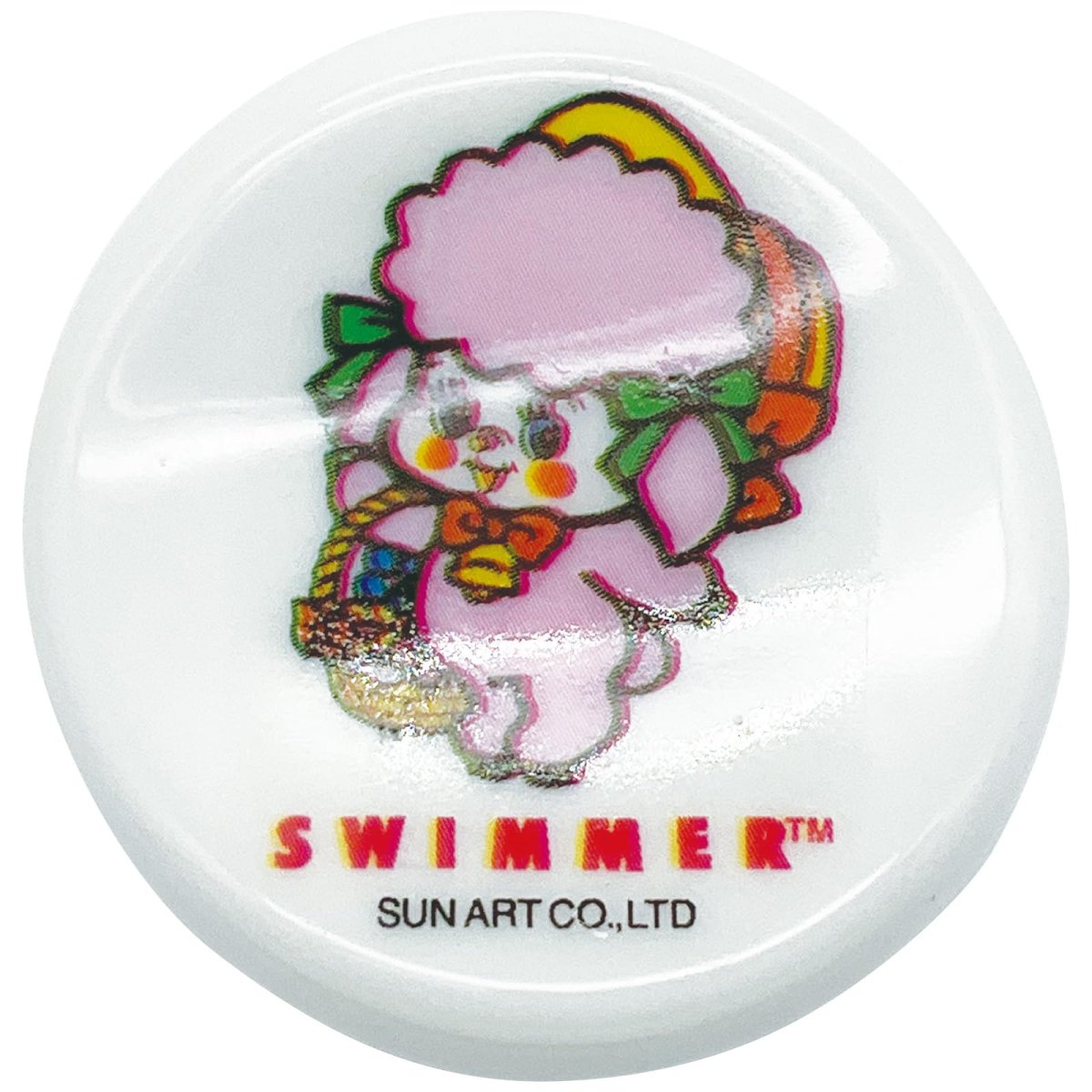 画像1: サンアート 「 ｓｗｉｍｍｅｒ 」 ラッフィー 丸型 箸置き 約径５×２ｃｍ はしおき 食器 雑貨 スイマー グッズ 誕生日プレゼント 白 日本製 ｓａｎ４５８６?４ (1)