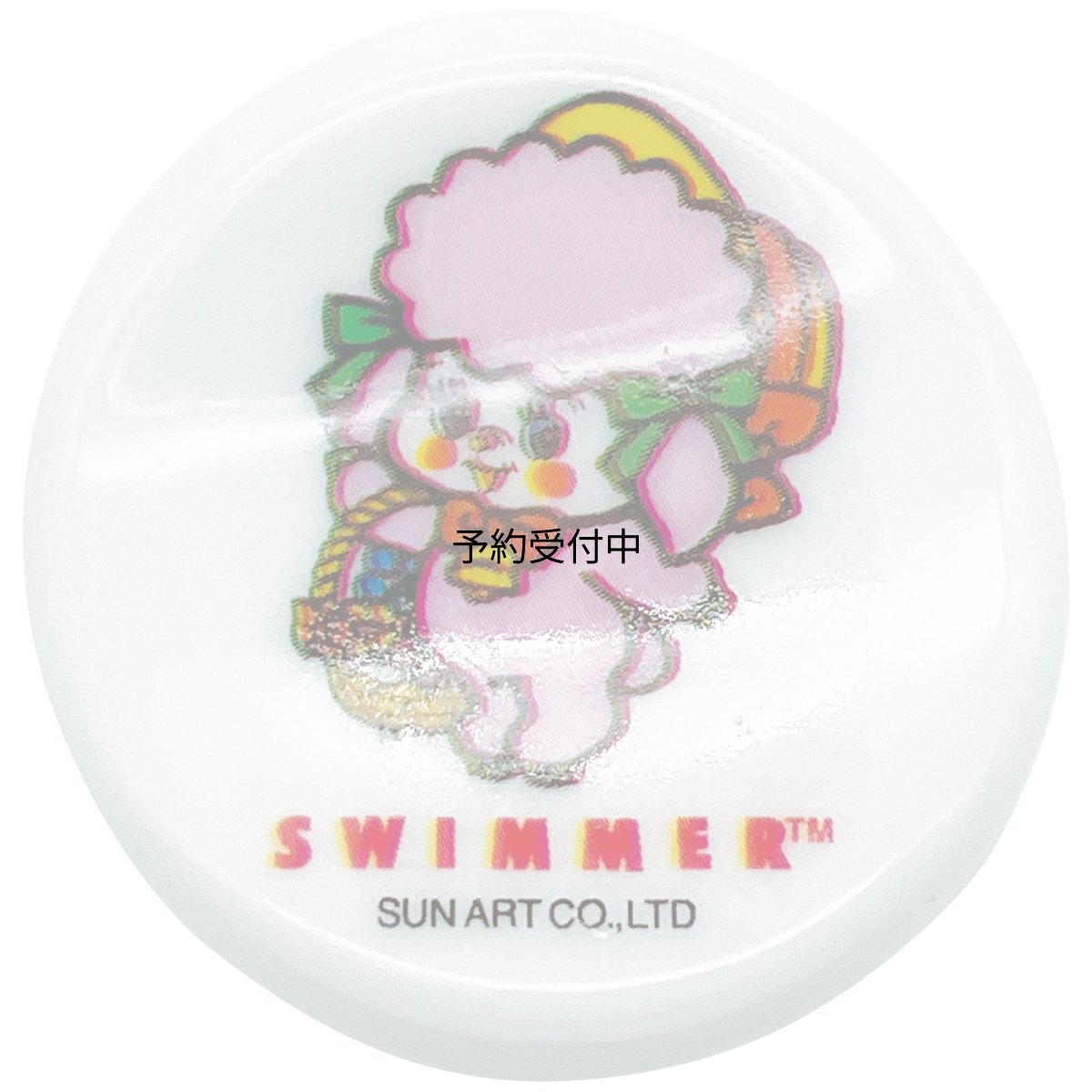 画像1: サンアート 「 ｓｗｉｍｍｅｒ 」 ラッフィー 丸型 箸置き 約径５×２ｃｍ はしおき 食器 雑貨 スイマー グッズ 誕生日プレゼント 白 日本製 ｓａｎ４５８６?４ (1)