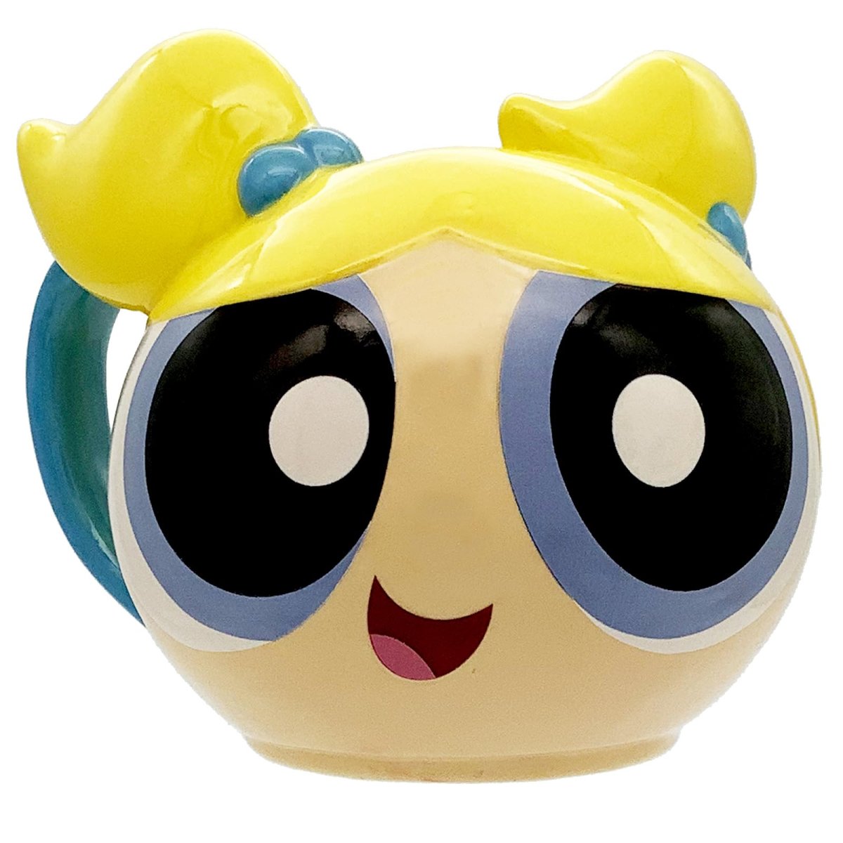 画像1: 「 パワーパフガールズ 」 立体フェイス マグカップ バブルス 約径９×９ｃｍ ３４０ｍｌ 食器 雑貨 パワパフ グッズ 誕生日プレゼント ブルー ＳＡＮ４６１３?２ (1)