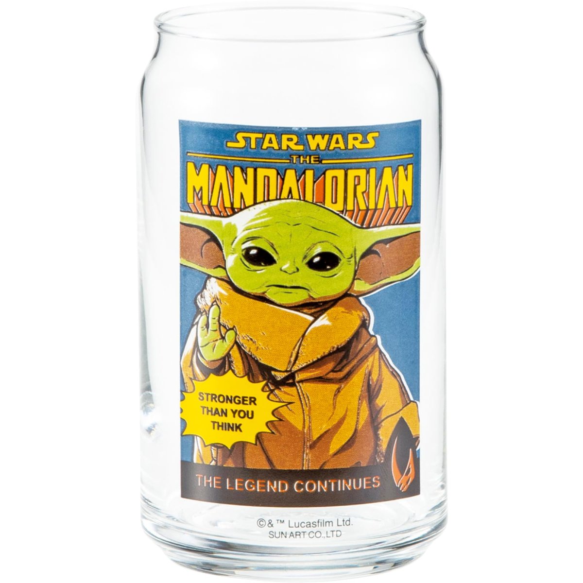 画像1: サンアート 「 スターウォーズ 」 缶型グラス ジュースグラス コップ 約径７×１３ｃｍ ３６０ｍｌ グローグー 食器 雑貨 スター・ウォーズ グッズ 誕生日プレゼント ブルー オレンジ 日本製 ＳＡＮ４６３９?２ (1)