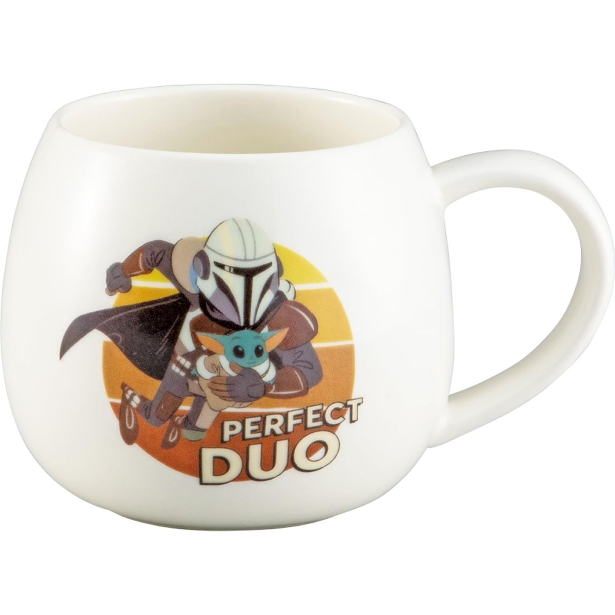 画像1: サンアート 「 スターウォーズ 」 コロンと丸い コーヒーマグ マグカップ ＰＥＲＦＥＣＴ ＤＵＯ 約径１２×８ｃｍ ２００ｍｌ マンドー 食器 雑貨 スター・ウォーズ グッズ 誕生日プレゼント 白 日本製 ＳＡＮ４６４０?３ (1)