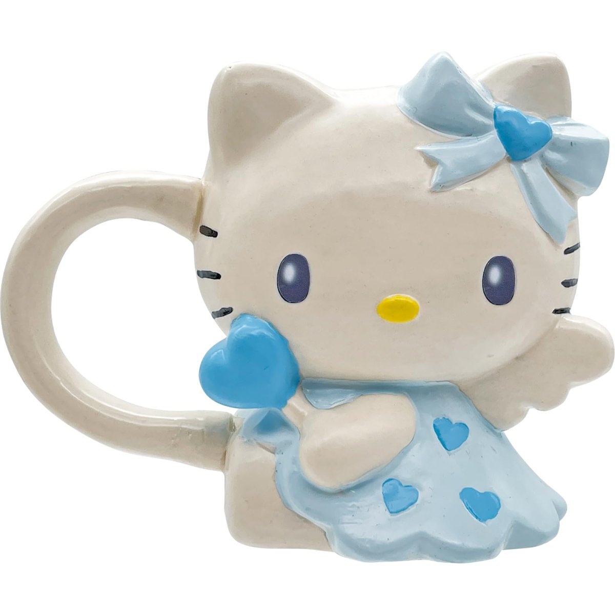 画像1: サンリオ （ＳＡＮＲＩＯ） 「 エンジェル ハローキティ 」ダイカット マグカップ 約径１２×１０ｃｍ ２８０ｍｌ 食器 雑貨 キティ グッズ 誕生日プレゼント ブルー ＳＡＮ４６４７?１ (1)
