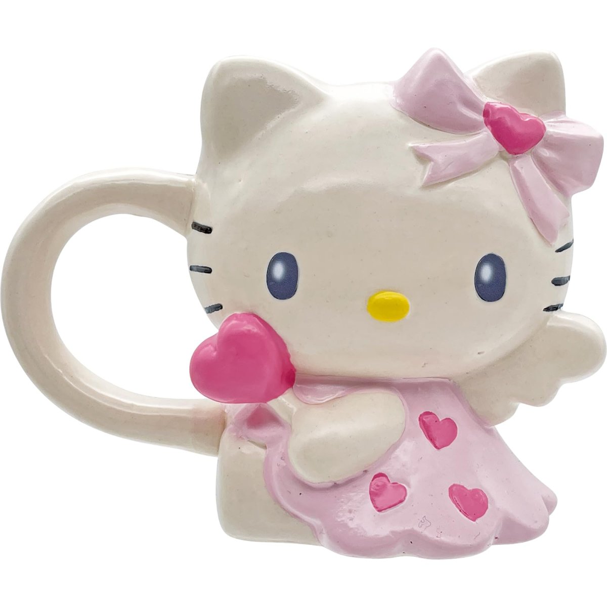 画像1: サンリオ （ＳＡＮＲＩＯ） 「 エンジェル ハローキティ 」ダイカット マグカップ 約径１２×１０ｃｍ ２８０ｍｌ 食器 雑貨 キティ グッズ 誕生日プレゼント ピンク ＳＡＮ４６４７?２ (1)