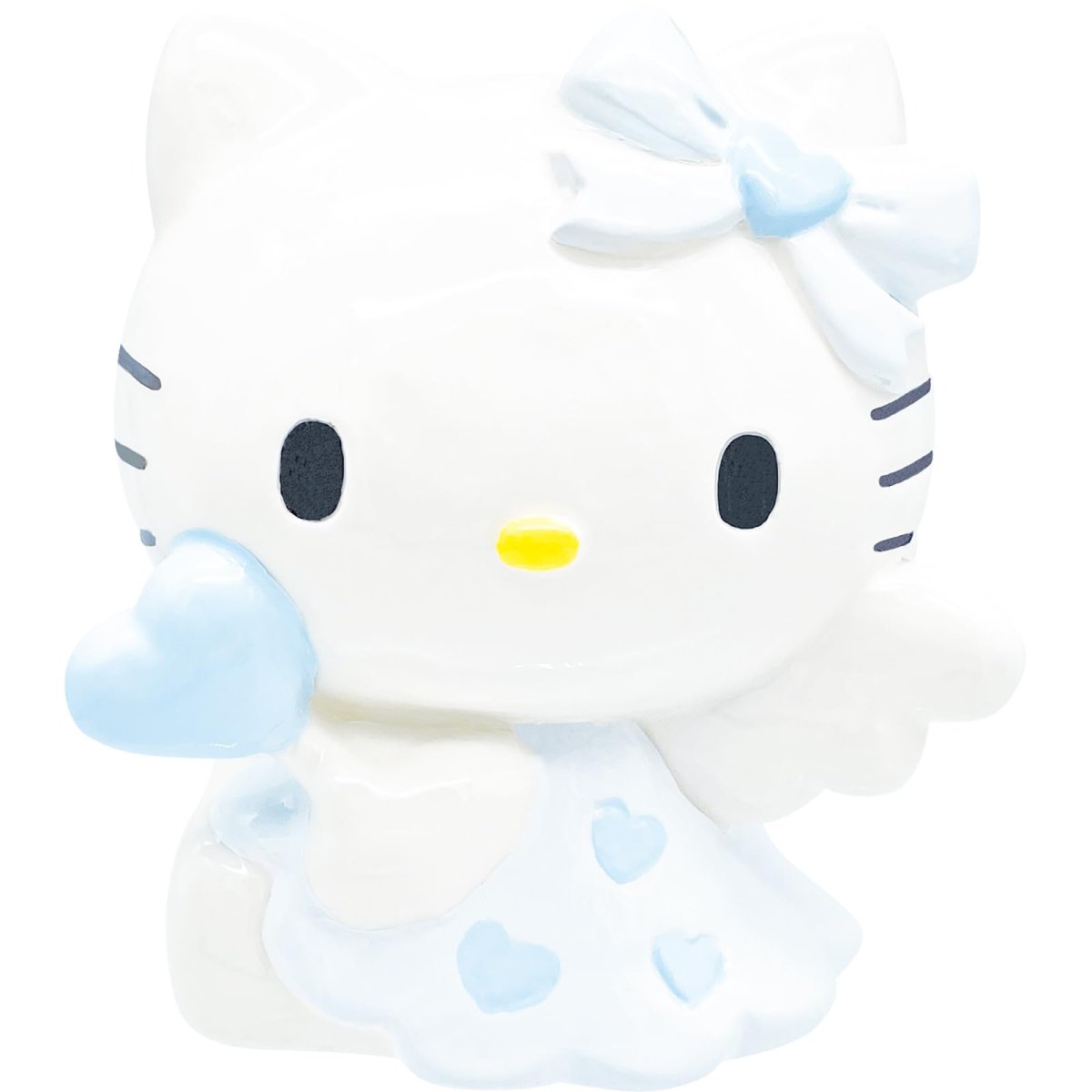 画像1: サンリオ （ＳＡＮＲＩＯ） 「 エンジェル ハローキティ 」 貯金箱 約幅９×７×１３ｃｍ 雑貨 キティ グッズ 誕生日プレゼント ブルー ＳＡＮ４６４８?１ (1)