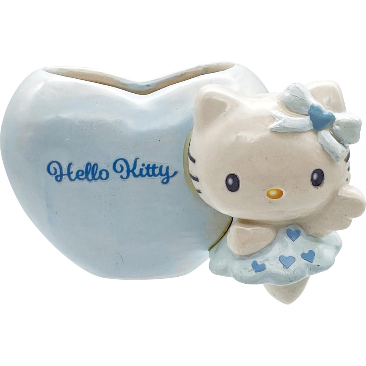画像1: サンリオ （ＳＡＮＲＩＯ） 「 エンジェル ハローキティ 」 ペン立て 約幅６×５×５ｃｍ ペンスタンド キャラクターズ 文具 キティ グッズ 雑貨 ステーショナリー ブルー ＳＡＮ４６４９?１ (1)