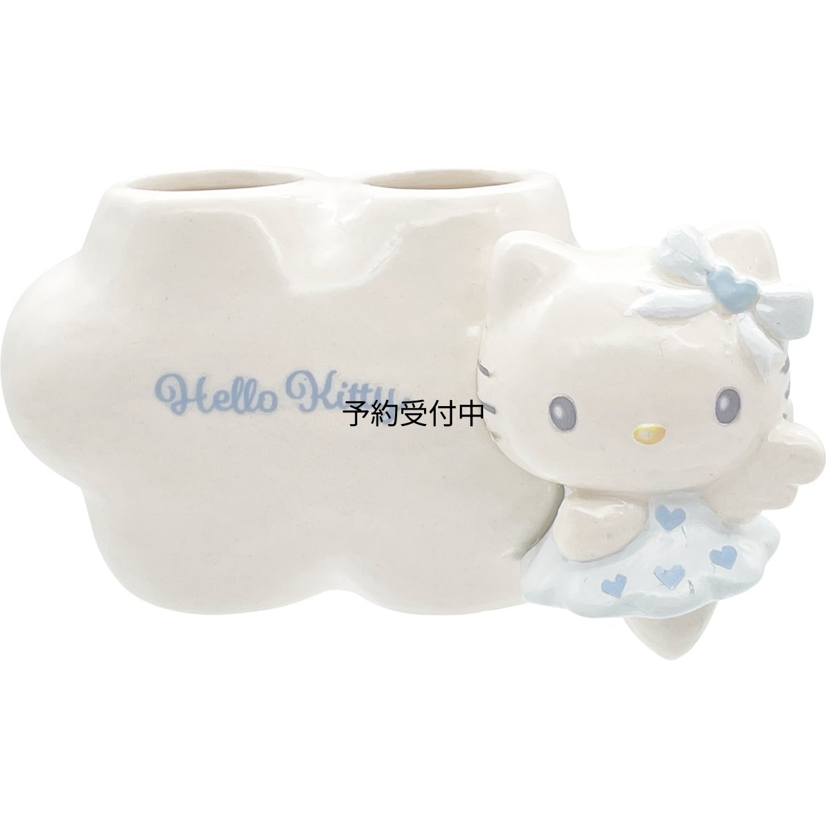 画像1: サンリオ （ＳＡＮＲＩＯ） 「 エンジェル ハローキティ 」 歯ブラシ立て ペア ハブラシスタンド 約幅８×５×５ｃｍ 歯ブラシスタンド サニタリー キティ グッズ 雑貨 ブルー ＳＡＮ４６５０?１ (1)