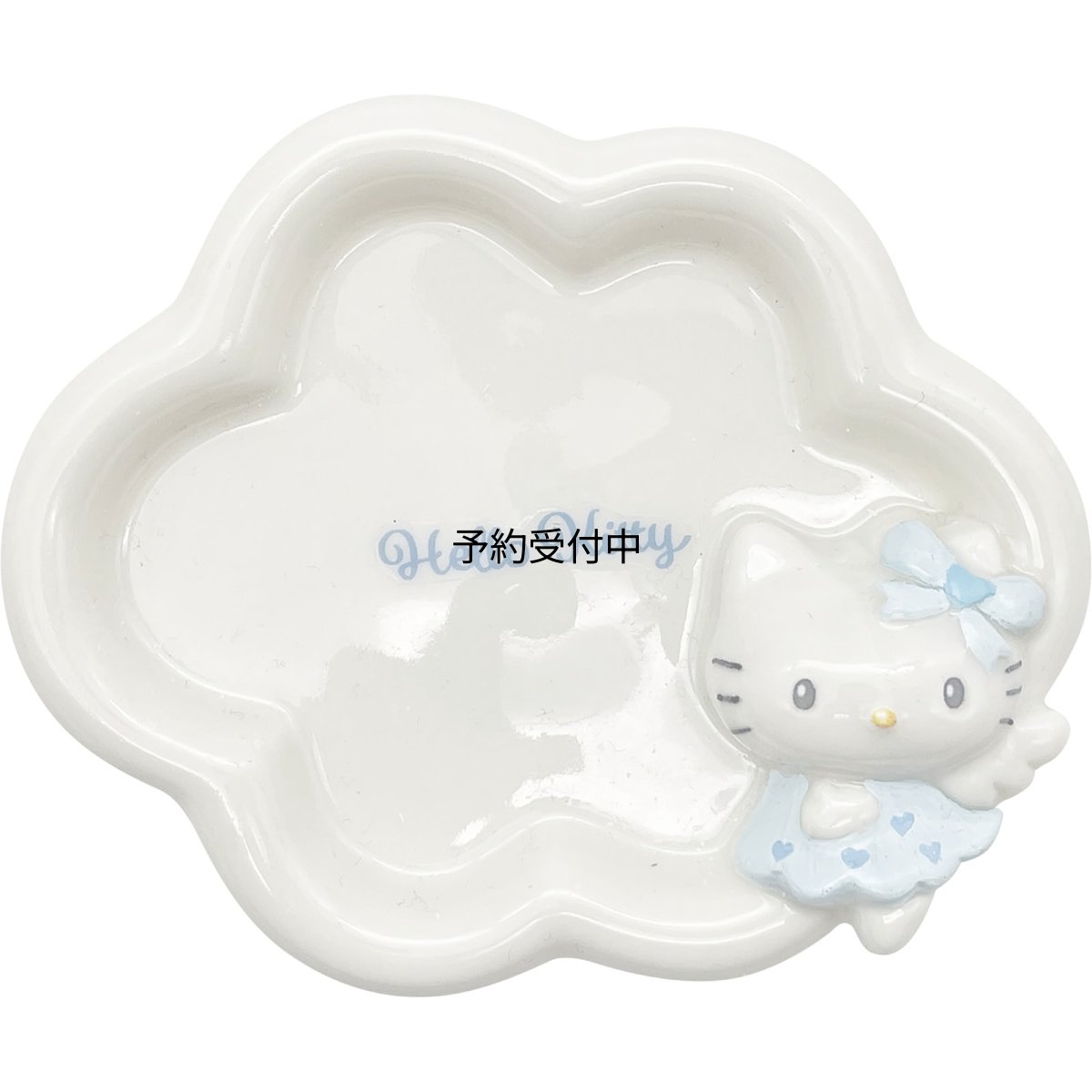 画像1: サンリオ （ＳＡＮＲＩＯ） 「 エンジェル ハローキティ 」 ソープディッシュ 石鹸入れ 約幅１４×１４×４ｃｍ サニタリー キティ グッズ 雑貨 ブルー ＳＡＮ４６５１?１ (1)