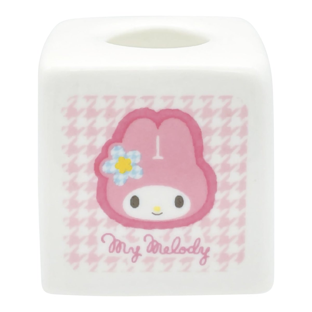 画像1: サンリオ （ＳＡＮＲＩＯ） 「 カオハナ マイメロディ 」 スクエア 落ちて転がらない 歯ブラシ立て 約４×４×４ｃｍ 歯ブラシスタンド サニタリー マイメロ グッズ 雑貨 薄ピンク ＳＡＮ４６５３?３ (1)