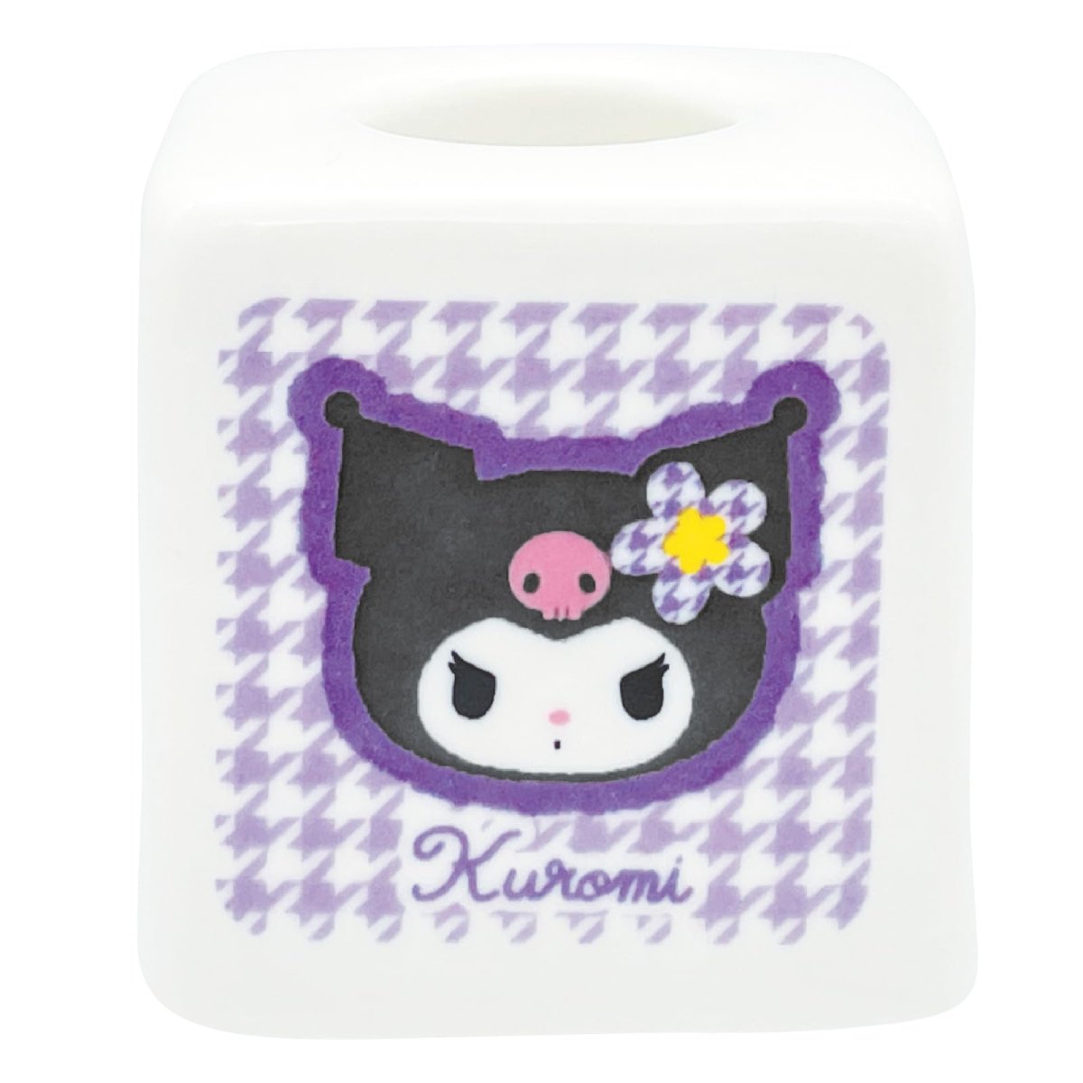 画像1: サンリオ （ＳＡＮＲＩＯ） 「 カオハナ クロミ 」 スクエア 落ちて転がらない 歯ブラシ立て 約４×４×４ｃｍ 歯ブラシスタンド サニタリー クロミ グッズ 雑貨 紫 ＳＡＮ４６５３?４ (1)