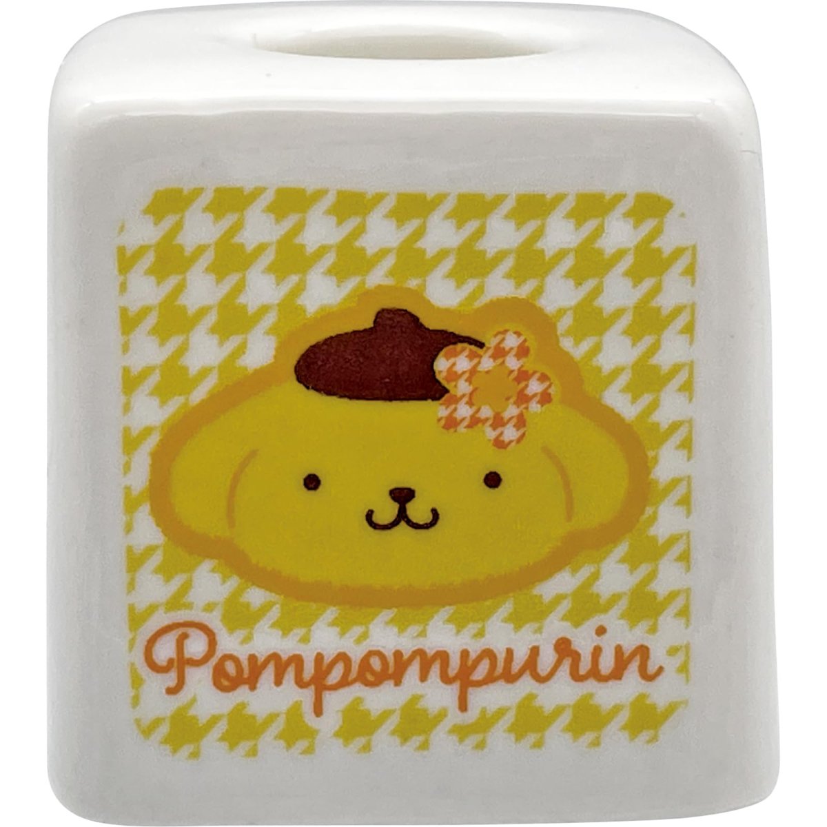 画像1: サンリオ （ＳＡＮＲＩＯ） 「 カオハナ ポムポムプリン 」 スクエア 落ちて転がらない 歯ブラシ立て 約４×４×４ｃｍ 歯ブラシスタンド サニタリー ポムポムプリン グッズ 雑貨 黄色 ＳＡＮ４６５３?５ (1)