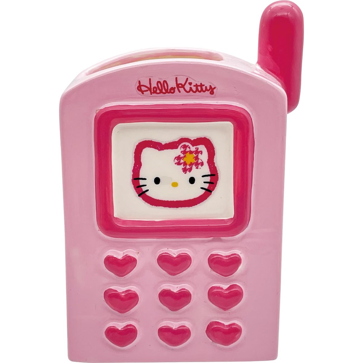画像1: サンリオ （ＳＡＮＲＩＯ） 「 カオハナ ハローキティ 」 ガラケー型 ペン立て 約幅７×５×１１ｃｍ ペンスタンド キャラクターズ 文具 キティ グッズ 雑貨 ステーショナリー ピンク ＳＡＮ４６５４?１ (1)