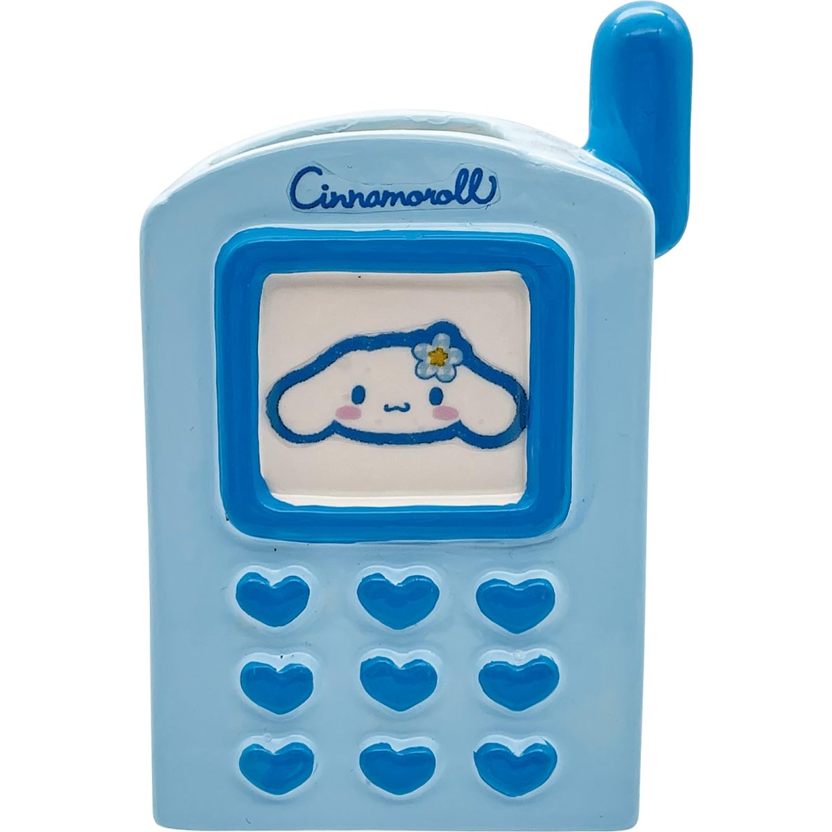 画像1: サンリオ （ＳＡＮＲＩＯ） 「 カオハナ シナモロール 」 ガラケー型 ペン立て 約幅７×５×１１ｃｍ ペンスタンド キャラクターズ 文具 キティ グッズ 雑貨 ステーショナリー 青 ＳＡＮ４６５４?２ (1)