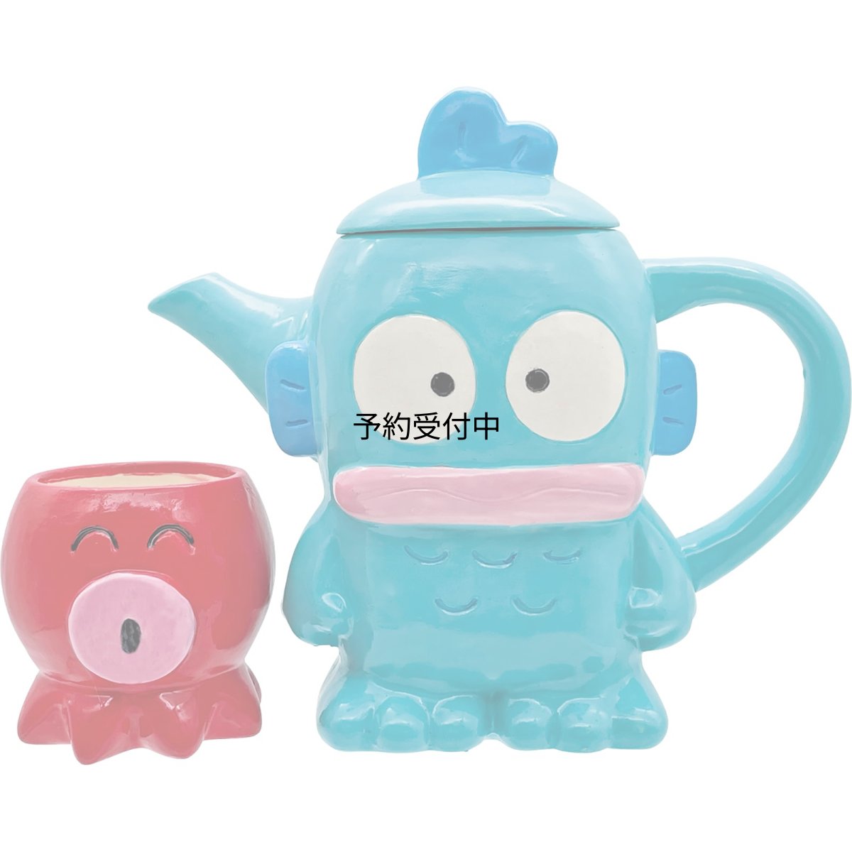 画像1: サンリオ （ＳＡＮＲＩＯ） 「 ハンギョドン 」 ティーセット ティーポット （１５×１３ｃｍ） ティーカップ （８×７ｃｍ） 食器 雑貨 はんぎょどん グッズ 誕生日プレゼント グリーン ＳＡＮ４６５７ (1)