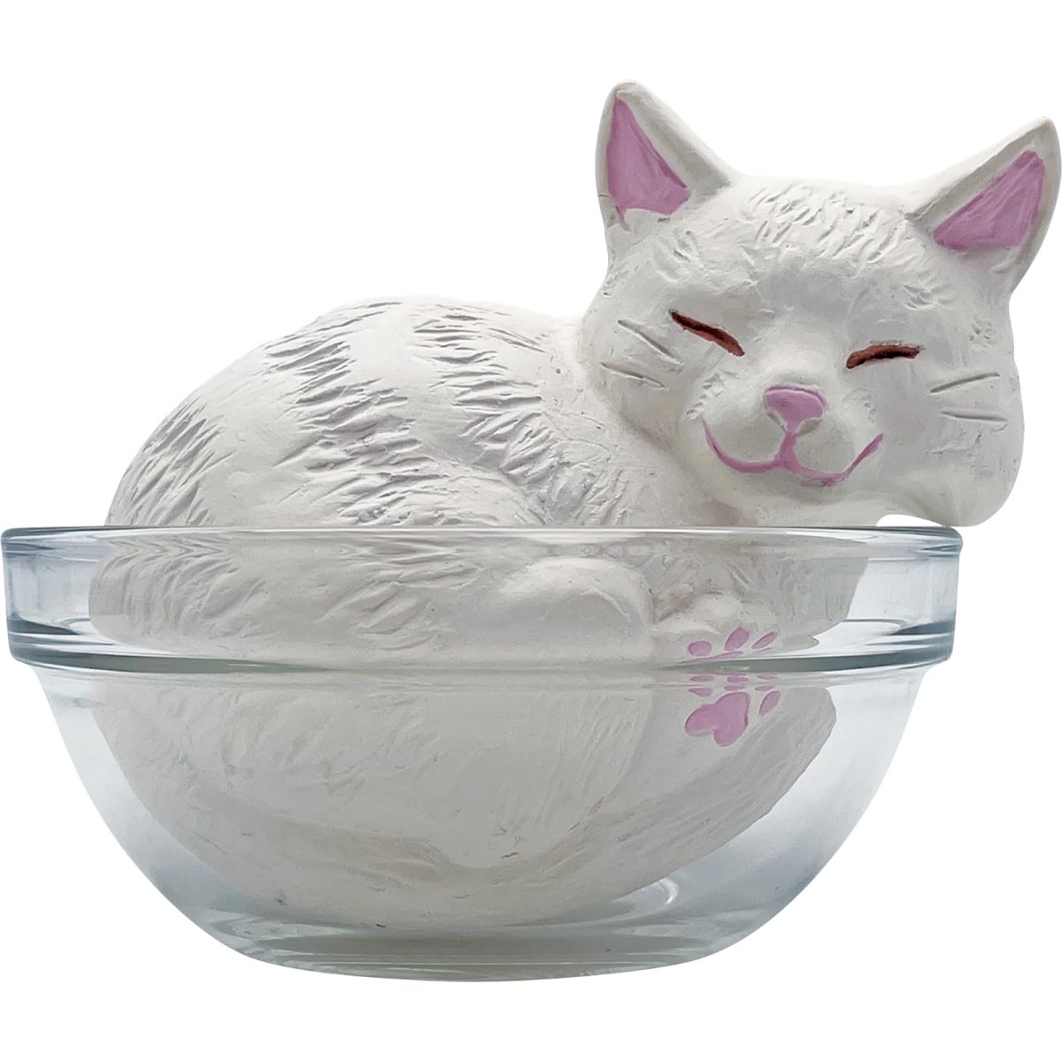 画像1: かわいい雑貨 「 ねこは液体 」 エコ加湿器 卓上 陶器 気化式 電気を使わない 約１２×１１ｃｍ 雑貨 ねこ グッズ 忘年会 誕生日プレゼント 白 ＳＡＮ４７０４ (1)
