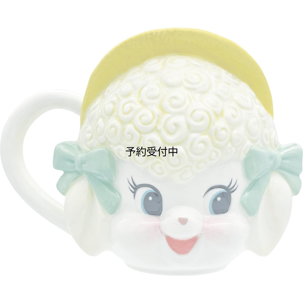 画像1: 「 スイマー Ｓｗｉｍｍｅｒ 」 立体フェイス マグカップ 約１４×１１ｃｍ ２００ｍｌ フラッフィー 食器 雑貨 スイマー グッズ 誕生日プレゼント 白 黄色 ＳＡＮ４７３５?４ (1)