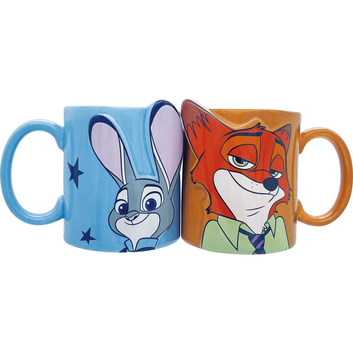 画像1: ディズニー 「 ズートピア 」 ラブ マグカップ ペア ニック ジュディ 約径８×９ｃｍ ３００ｍｌ キス ペアマグ 食器 雑貨 ズートピア グッズ 誕生日プレゼント ブルー オレンジ ＳＡＮ４７４５ (1)