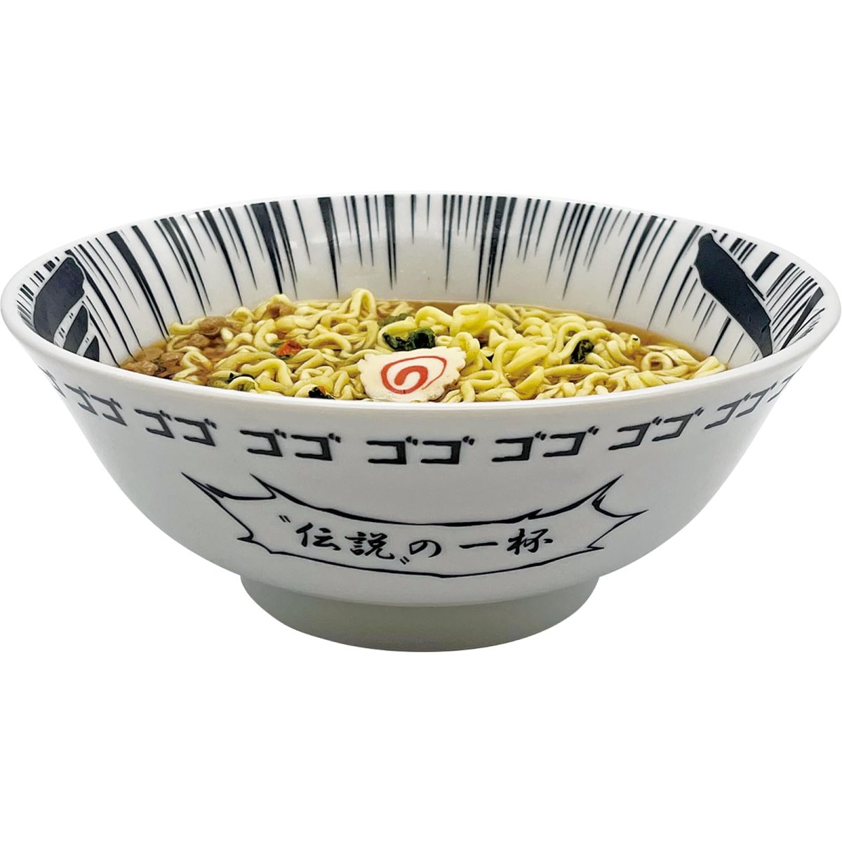 画像1: おもしろ食器 コミック ラーメンどんぶり 鉢 丼 約径１９×８ｃｍ ８１０ｍｌ ドン 食器 雑貨 グッズ 忘年会 誕生日プレゼント 白 日本製 ＳＡＮ４７４９ (1)
