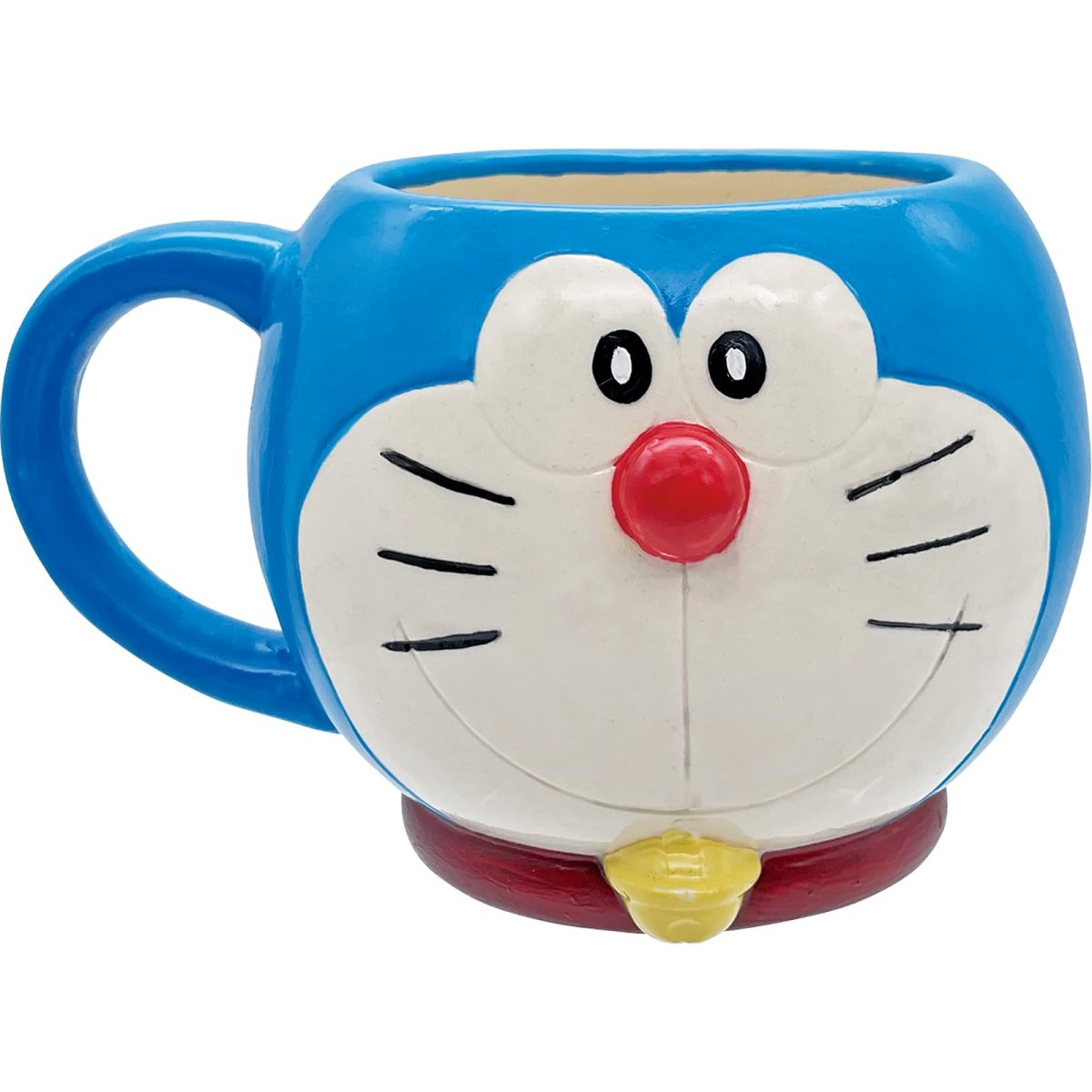 画像1: 「 ドラえもん 」 コロンと丸い 大きめ フェイスマグ 約径１３×１０ｃｍ ３００ｍｌ Ｉ’ｍ Ｄｏｒａｅｍｏｎ 食器 雑貨 ドラえもん グッズ 誕生日プレゼント ブルー ＳＡＮ４７５８ (1)