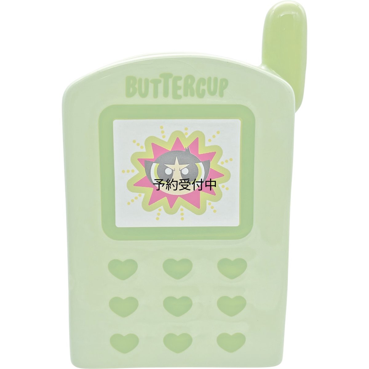 画像1: 「 パワーパフガールズ 公式 」 ペン立て ペンスタンド バターカップ ガラケー型 グッズ 雑貨 文具 文房具 グリーン 約６×４×１１ｃｍ ＳＡＮ４７７５?３ (1)