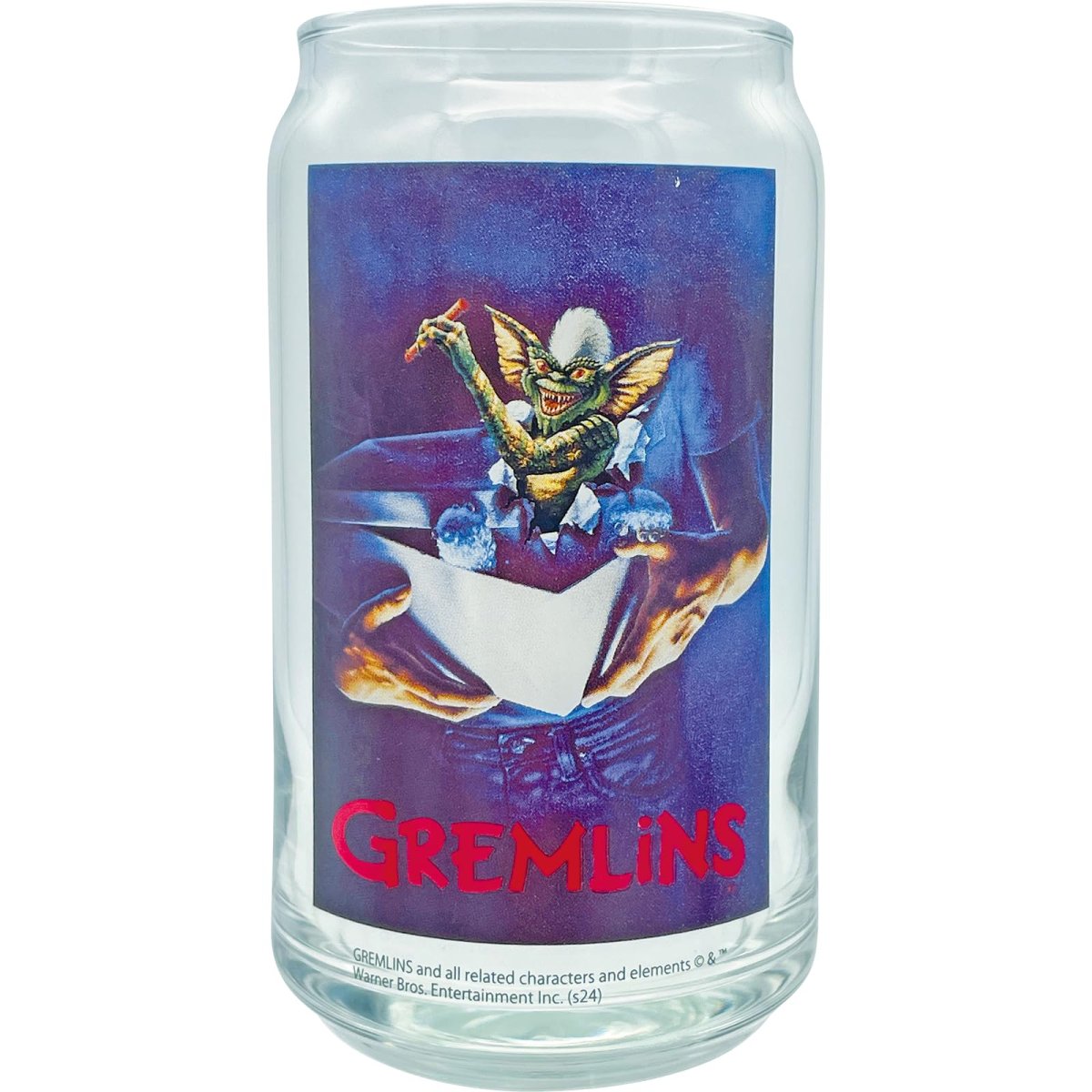 画像1: 「 ＧＲＥＭＬｉＮＳ グレムリン 」 ギズモ グレムリン柄 ジュースグラス 大きい 缶型グラス コップ グッズ 映画 雑貨 食器 クリア 約径７×１３ｃｍ ３６０ｍｌ 日本製 ＳＡＮ４７７７?３ (1)