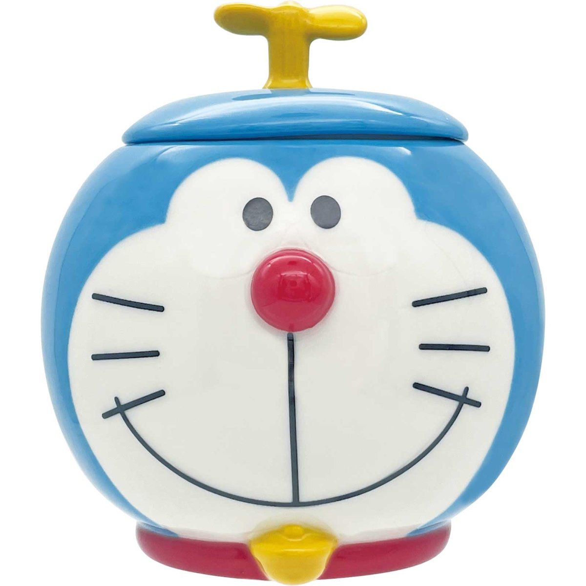 画像1: サンアート 「 ドラえもん Ｄｏｒａｅｍｏｎ 」 立体 キャンディポット キャニスター 蓋付き 保存容器 １０×１１ｃｍ ２７０ｍＬ ダイカット グッズ 雑貨 食器 誕生日プレゼント ブルー ＳＡＮ４７８３ (1)
