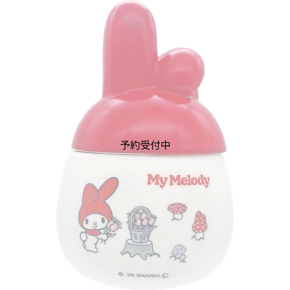画像1: サンリオ （ＳＡＮＲＩＯ） 「 マイメロディ 」 キャンディポット キャニスター ガラス 保存容器 赤いきのこのおうち マイメロ グッズ 雑貨 食器 赤 白 約９×１５ｃｍ ５００ｍｌ ＳＡＮ４７９１ (1)