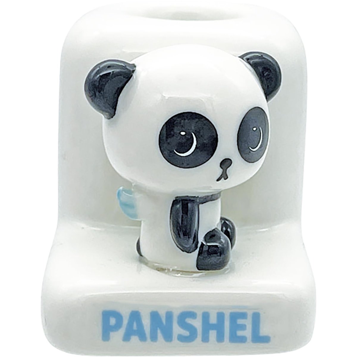 画像1: 「 ＰＡＮＳＨＥＬＳ ＷＯＲＬＤ 公式 」 パンシェル 歯ブラシスタンド 歯ブラシ立て １本用 磁器 まるごと洗えて汚れにくい グッズ パンシェルズワールド 雑貨 白 約７×４×５ｃｍ ＳＡＮ４８１０ (1)