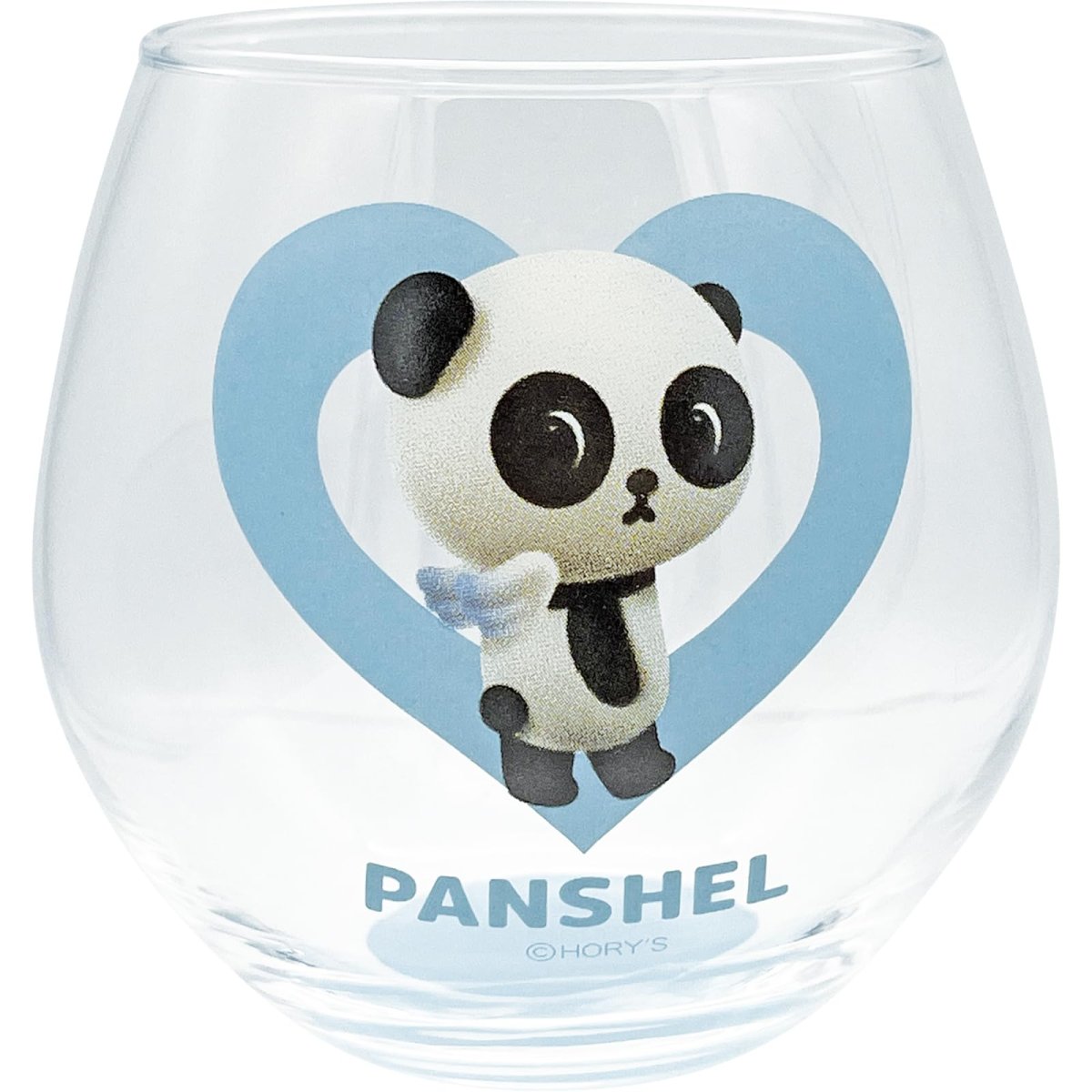 画像1: 「 ＰＡＮＳＨＥＬＳ ＷＯＲＬＤ 公式 」 パンシェル ジュースグラス 大きめ コロンとまるい コップ ガラス グッズ パンシェルズワールド 雑貨 食器 クリア 約径９×９ｃｍ ３３０ｍｌ 日本製 ＳＡＮ４８２０ (1)
