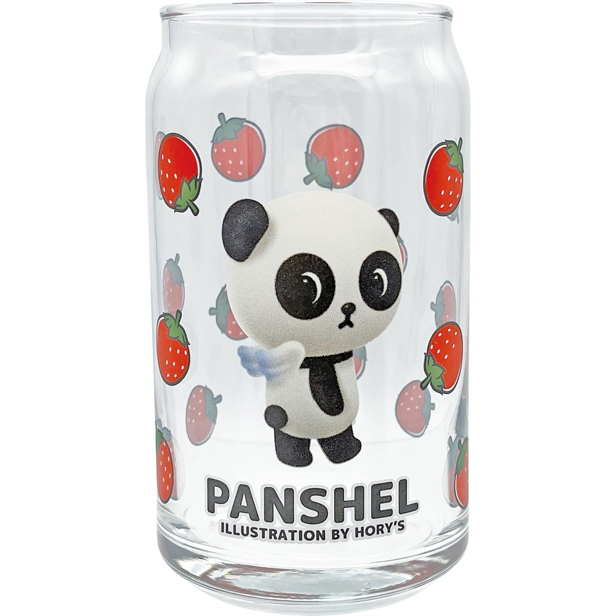 画像1: 「 ＰＡＮＳＨＥＬＳ ＷＯＲＬＤ 公式 」 パンシェル ジュースグラス 大きい 缶型グラス コップ グッズ パンシェルズワールド 雑貨 食器 クリア 約径７×１３ｃｍ ３６０ｍｌ 日本製 ＳＡＮ４８２２?３ (1)