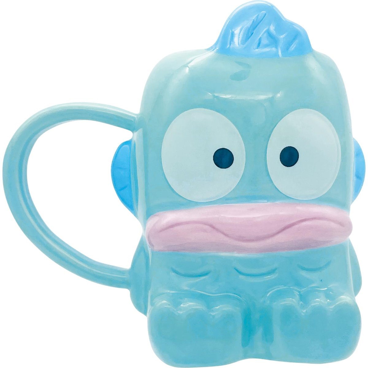 画像1: サンリオ （ＳＡＮＲＩＯ） 「 ハンギョドン 」 立体 マグカップ ダイカット グッズ 雑貨 食器 青 約１２×８×１１ｃｍ ２００ｍｌ ＳＡＮ４８３０ (1)
